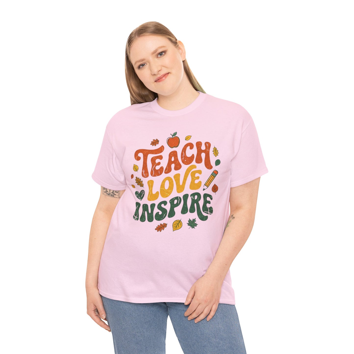 Teach Love Inspire T-Shirt — Fall Teacher Appreciation Tee