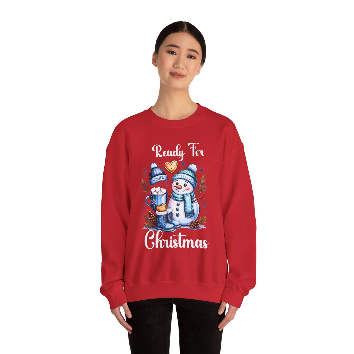 Snowman Christmas Crewneck Sweatshirt - Ready for Christmas