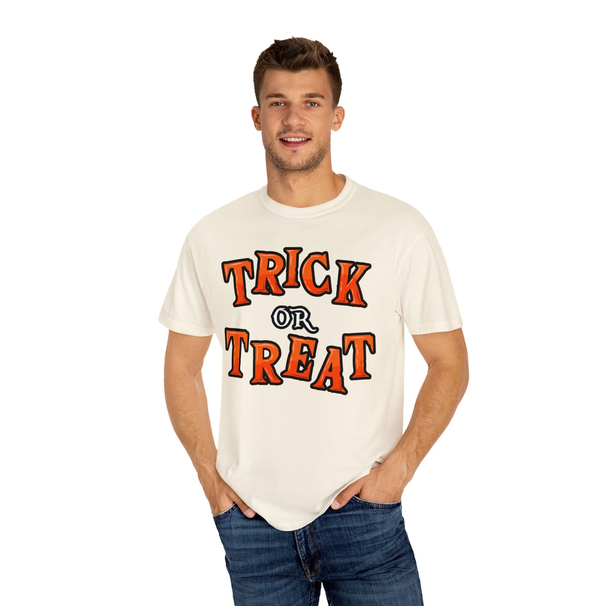 Trick or Treat Shirt Halloween Party Outfit Vintage Shirt Halloween Shirt Cute Spooky Shirt, Halloween Gift Halloween T-shirtRetro Halloween Tshirt - Giftsmojo
