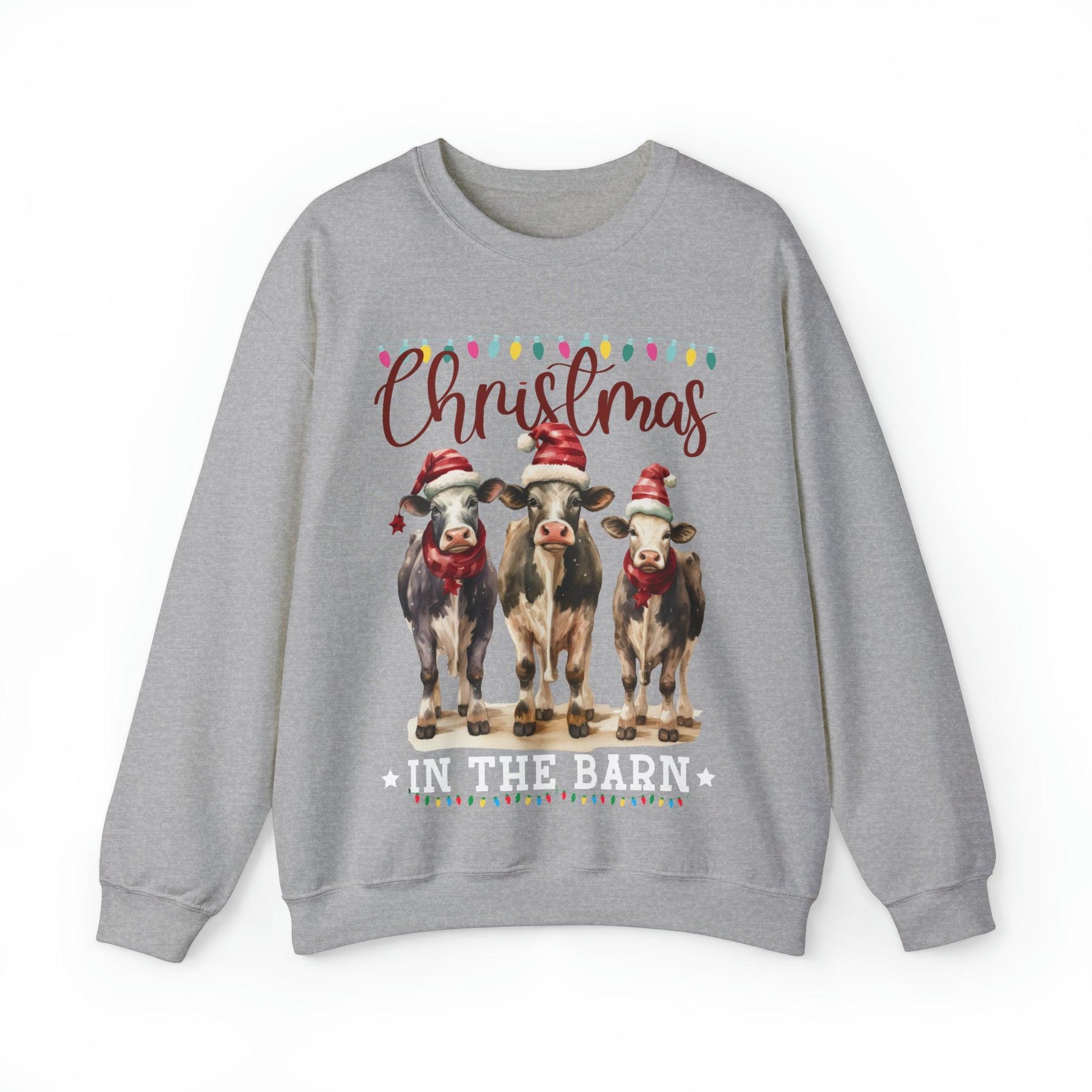 Farm Christmas Sweatshirt Christmas in The Barn Sweatshirt Christmas Farm Sweatshirt Christmas Sweater Trendy Christmas Shirt Farmers - Giftsmojo