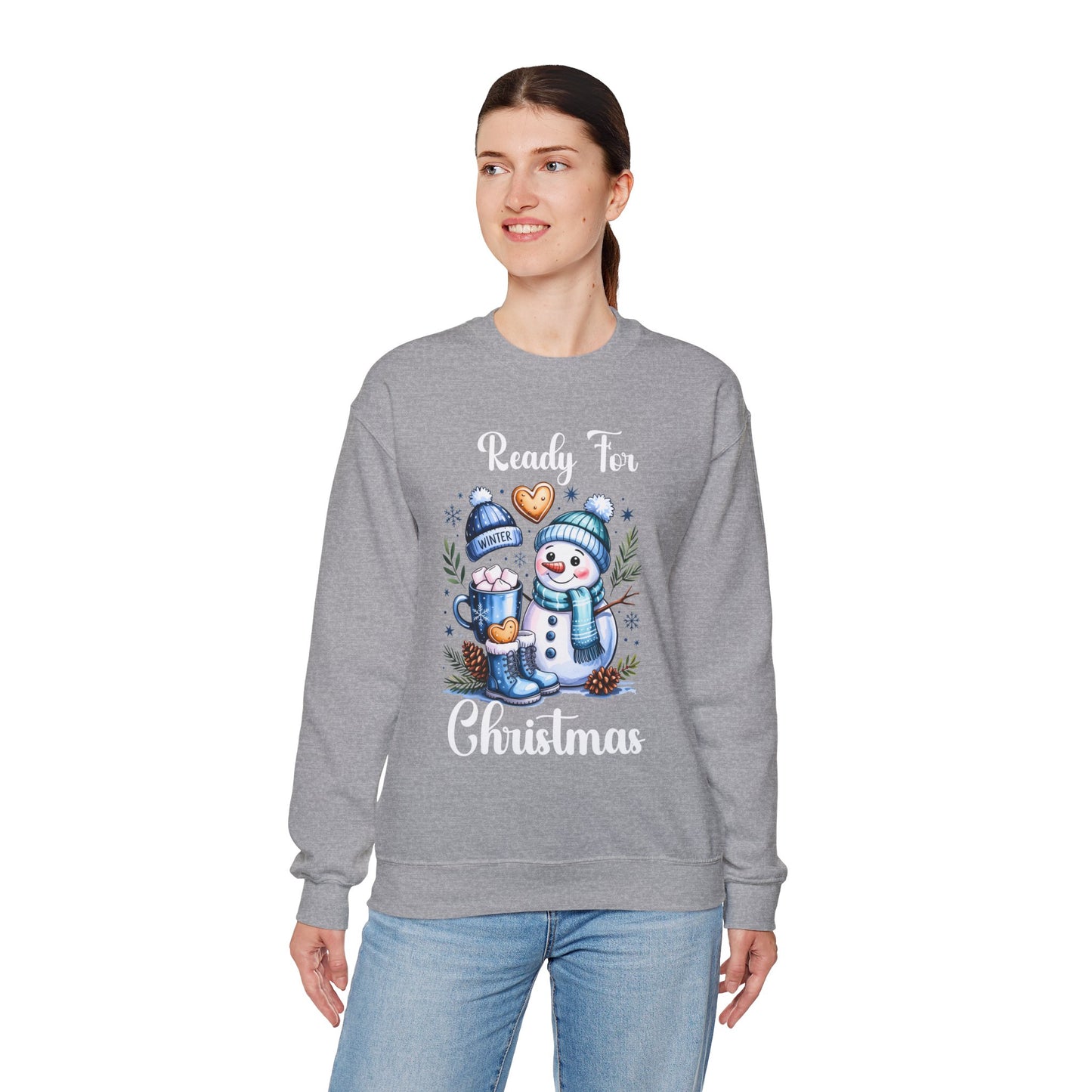 Snowman Christmas Crewneck Sweatshirt - Ready for Christmas