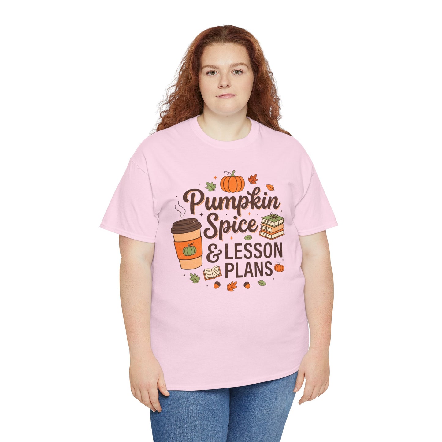 Pumpkin Spice & Lesson Plans Tee — Fall Teacher Coffee Shirt