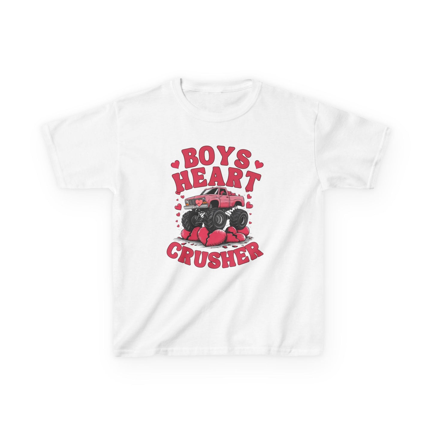 Boys Heart Crusher Kids Tee - Fun Heartfelt Graphic T-Shirt