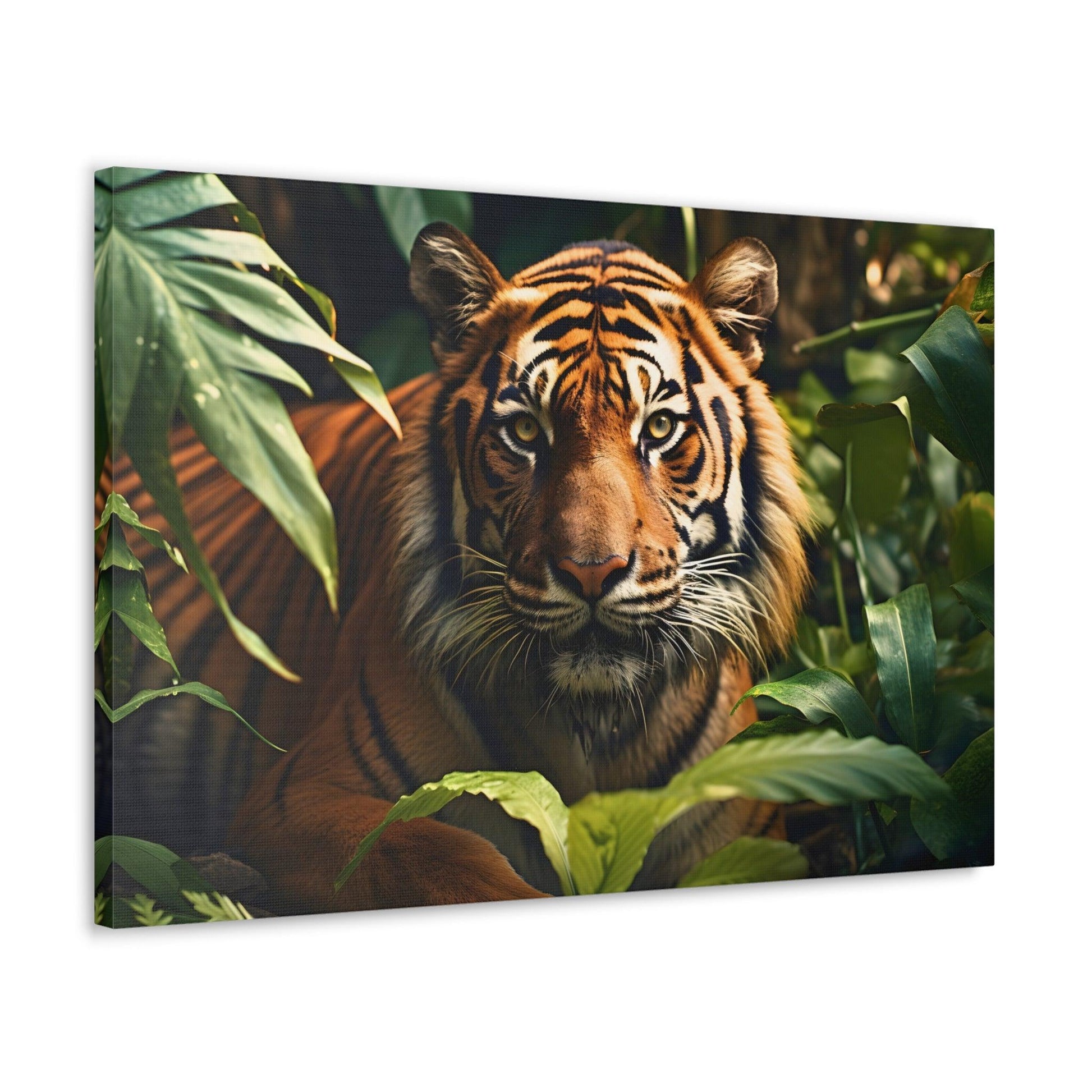 Tiger In Nature Art Canvas Gallery Wraps Tiger Print Large Canvas Art Animal Wall Art minimalist Wall Art Lover Gift - Giftsmojo