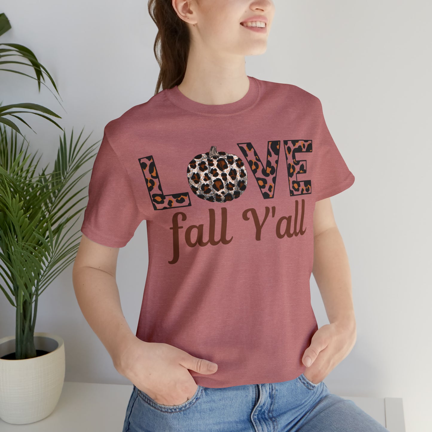 Leopard Print Love Fall Y'all Love Fall shirt Fall lover gift