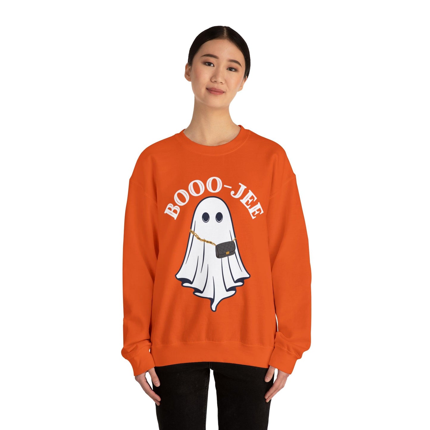 Booo-Jee Halloween Sweatshirt, Boo Halloween Sweatshirt, Spooky Ghost Sweatshirt, Boo Jee Shirt, Halloween Ghost Sweatshirt, Halloween Boo Shirt - Giftsmojo