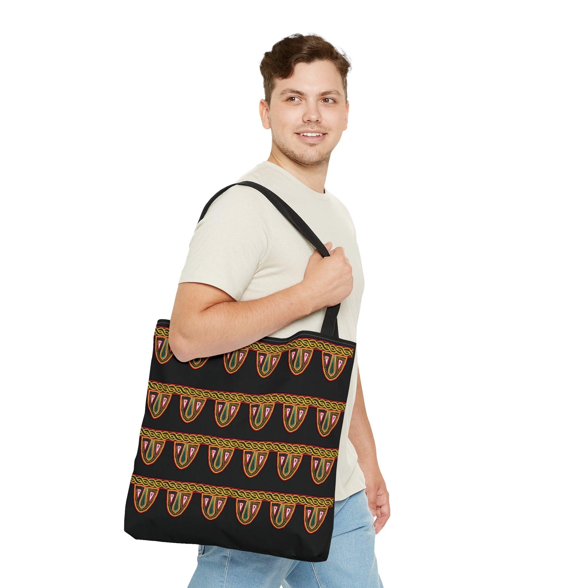 Bamenda Pattern Bag, Cameroon Pattern Tote Bag African Pattern Tote Bag Aesthetic Bag, Custom Tote Bag, All Over Print - Giftsmojo