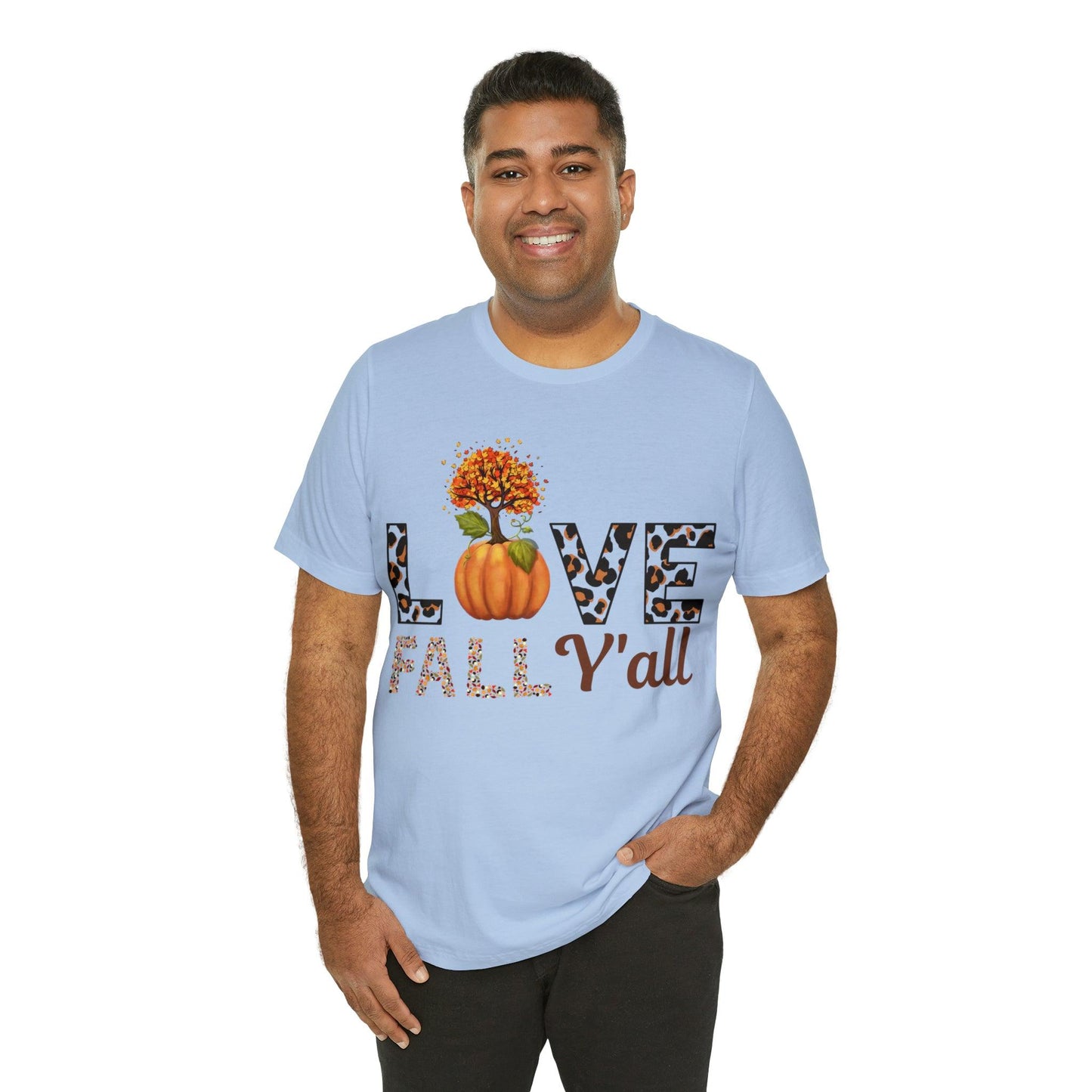 Leopard Print Love Fall Y'all shirt, Autumn Shirt, Fall shirt, Fall Gift - Giftsmojo