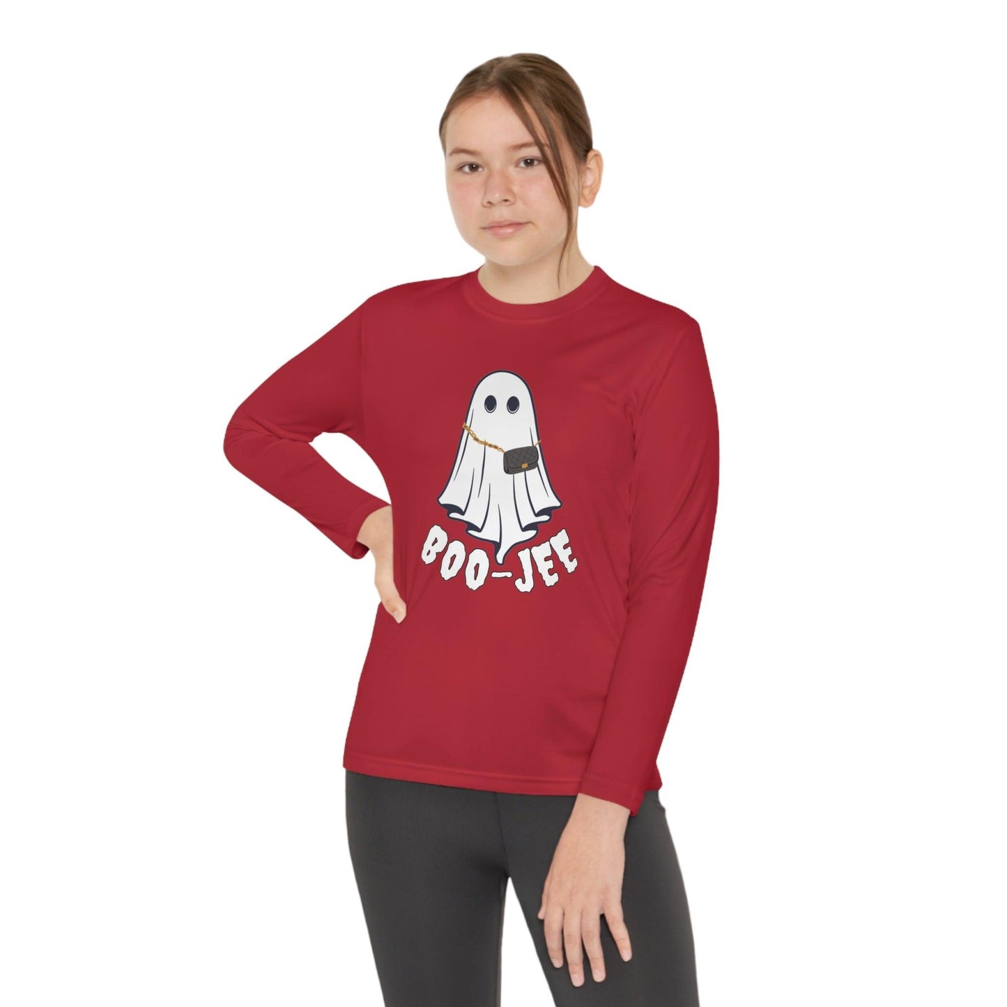 Boo-jee Costume Youth Halloween Costume Long Sleeve Competitor Tee Boojee Halloween Boujee - Giftsmojo