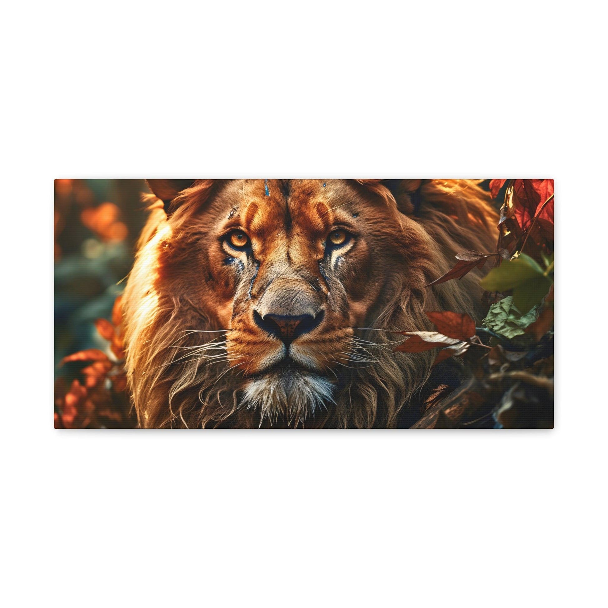 Lion In Nature Art Canvas Gallery Wraps Lion Print Large Canvas Art Animal Wall Art minimalist Wall Art Lover Gift - Giftsmojo