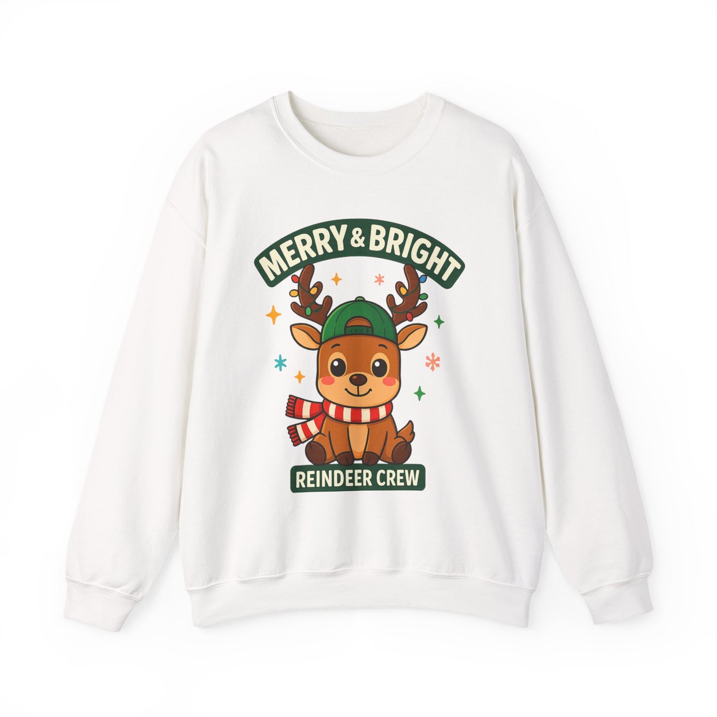 Reindeer With Scarf Christmas Sweatshirt – GiftsMojo