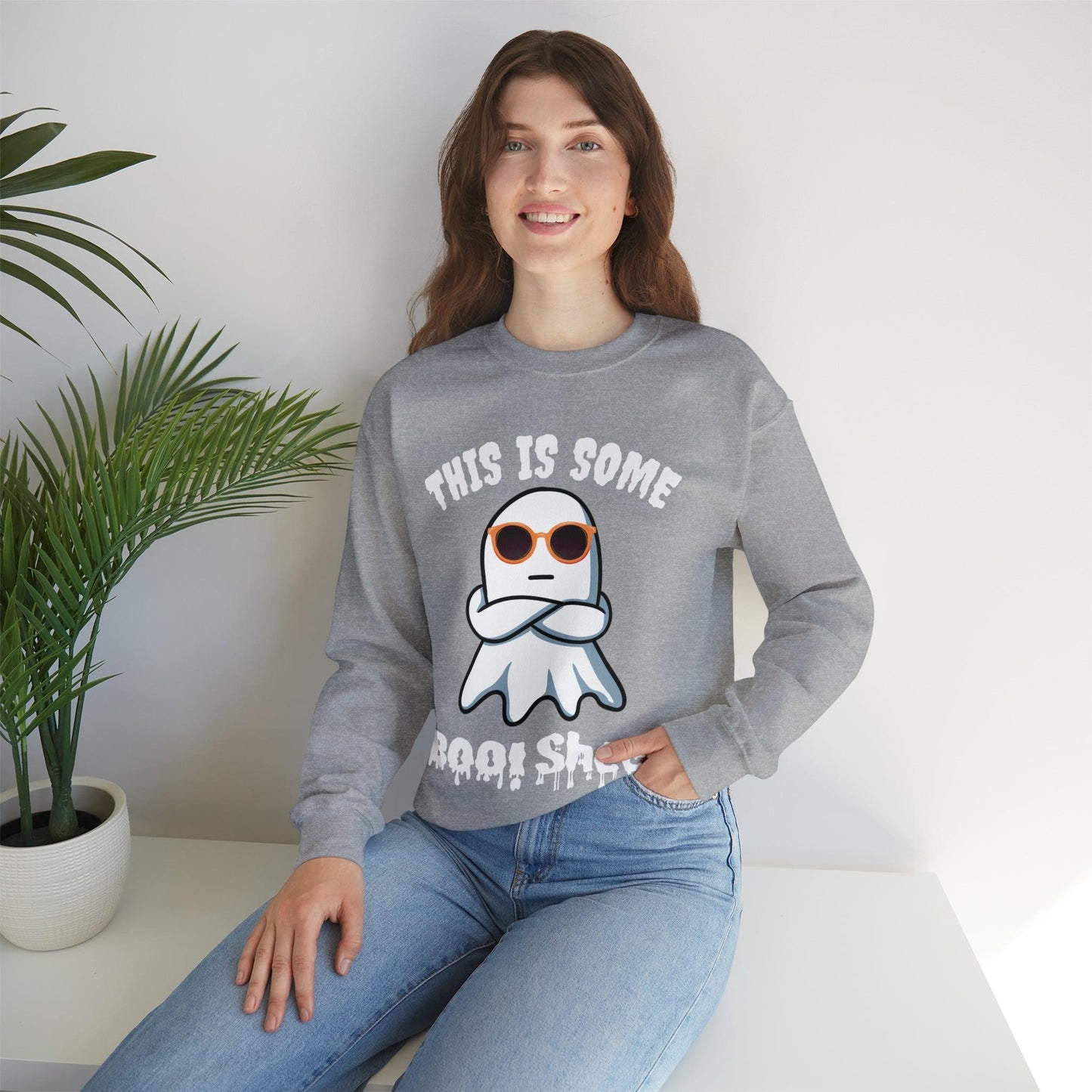 This Is Some Boo Sheet Ghost Sweatshirt Cute Ghost Sweatshirt Boo Ghost Sweatshirt Gift Shirt Funny Halloween Shirt Spooky Season Shirt - Giftsmojo