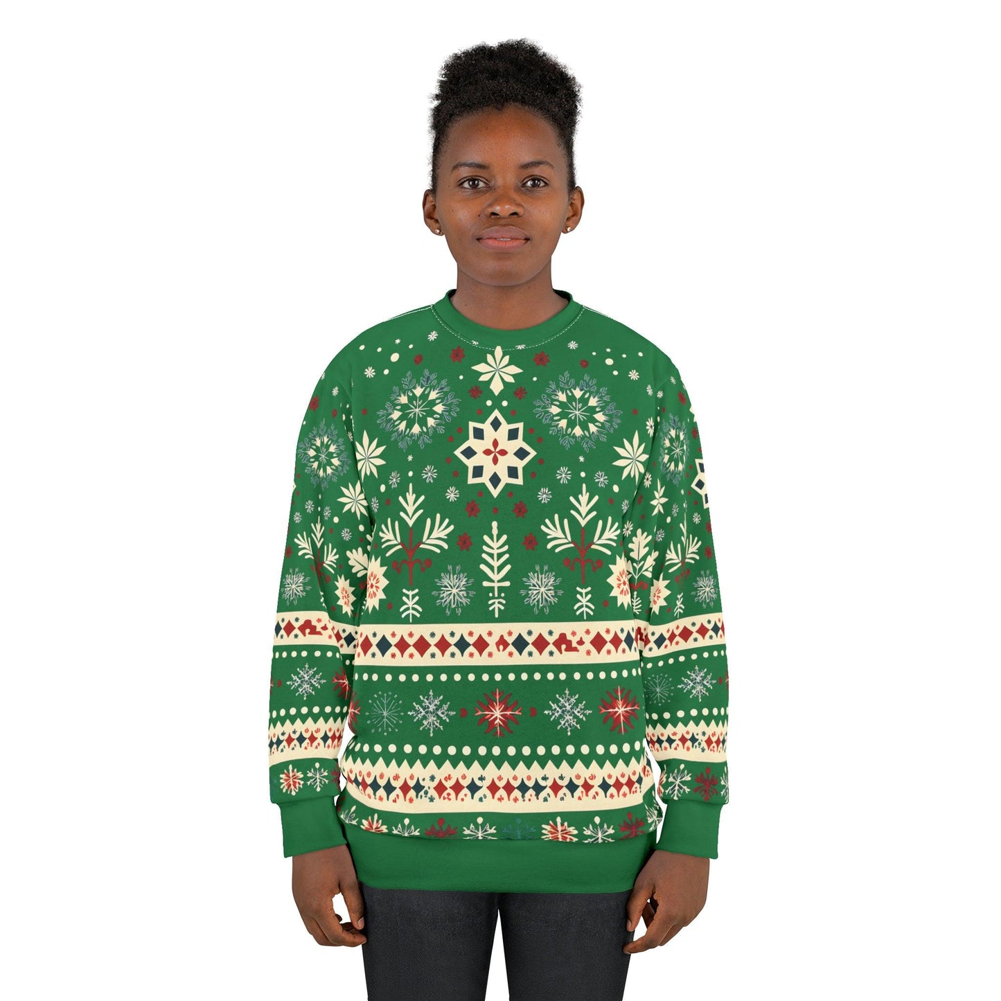 Ugly Christmas Sweater Green Christmas Sweatshirt Ugly Sweatshirt Full Ugly Christmas Shirt - Giftsmojo