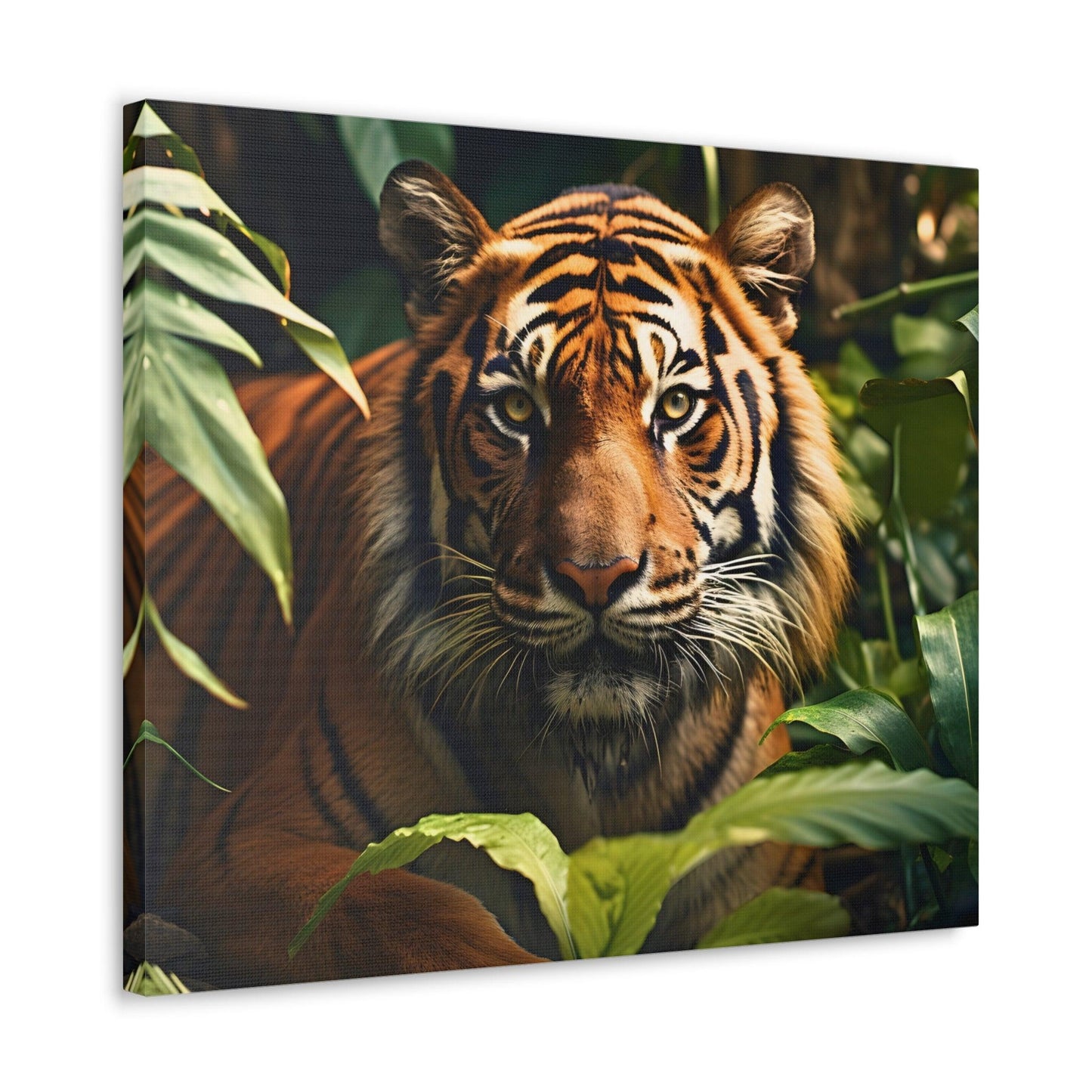 Tiger In Nature Art Canvas Gallery Wraps Tiger Print Large Canvas Art Animal Wall Art minimalist Wall Art Lover Gift - Giftsmojo