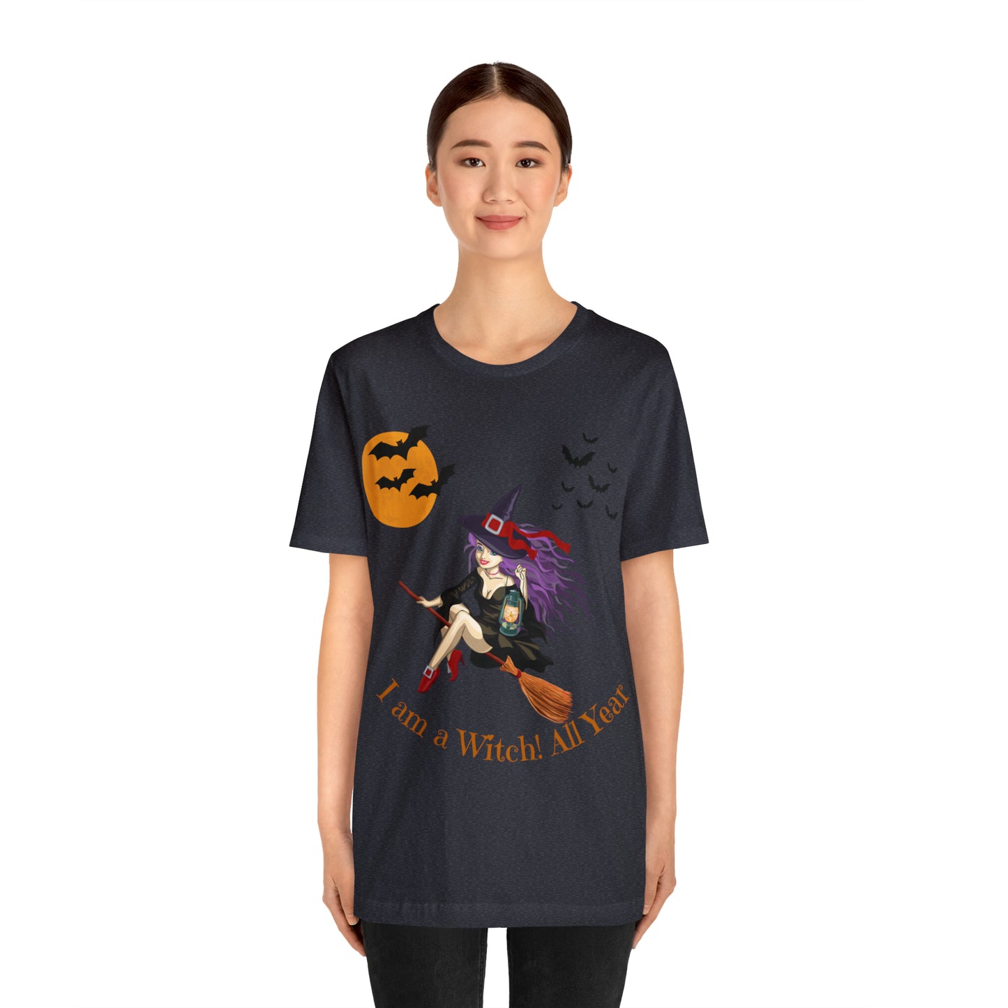 I am a witch All year Halloween Shirt,Vintage Witch Shirts Funny Witch Shirt Halloween Clothes Halloween Vibes Halloween Retro Halloween Outfit