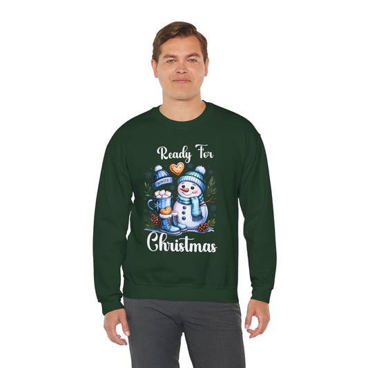 Snowman Christmas Crewneck Sweatshirt - Ready for Christmas
