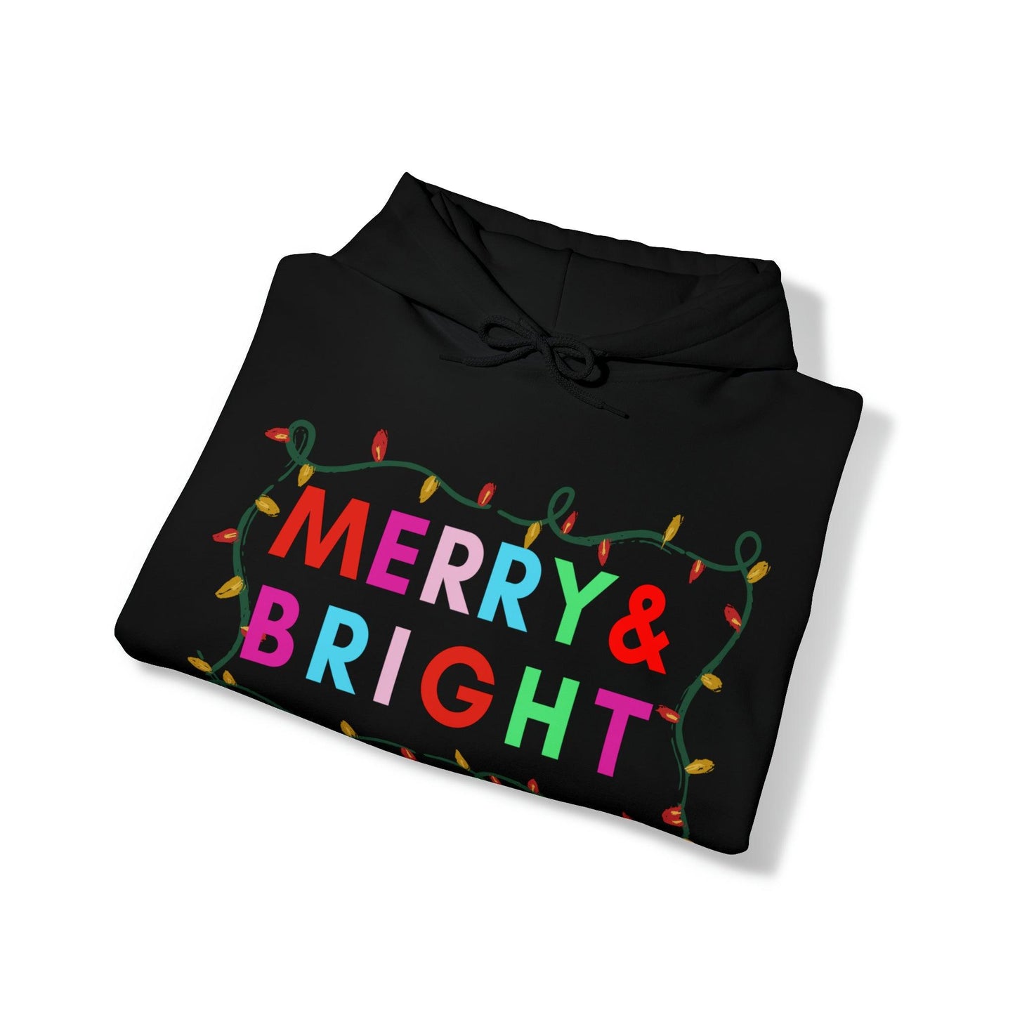 Merry and Bright Christmas Sweatshirt Merry and Bright Hooded Sweatshirt Christmas Sweater Christmas Pullover Christmas Shirt - Giftsmojo