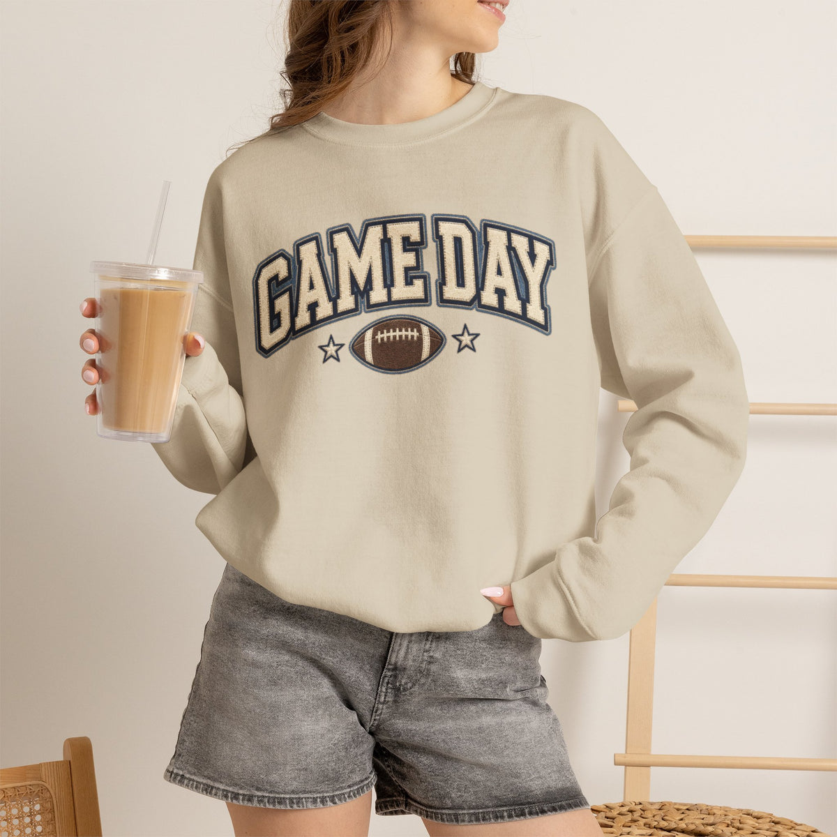 Game Day Crewneck Sweatshirt – Football Logo