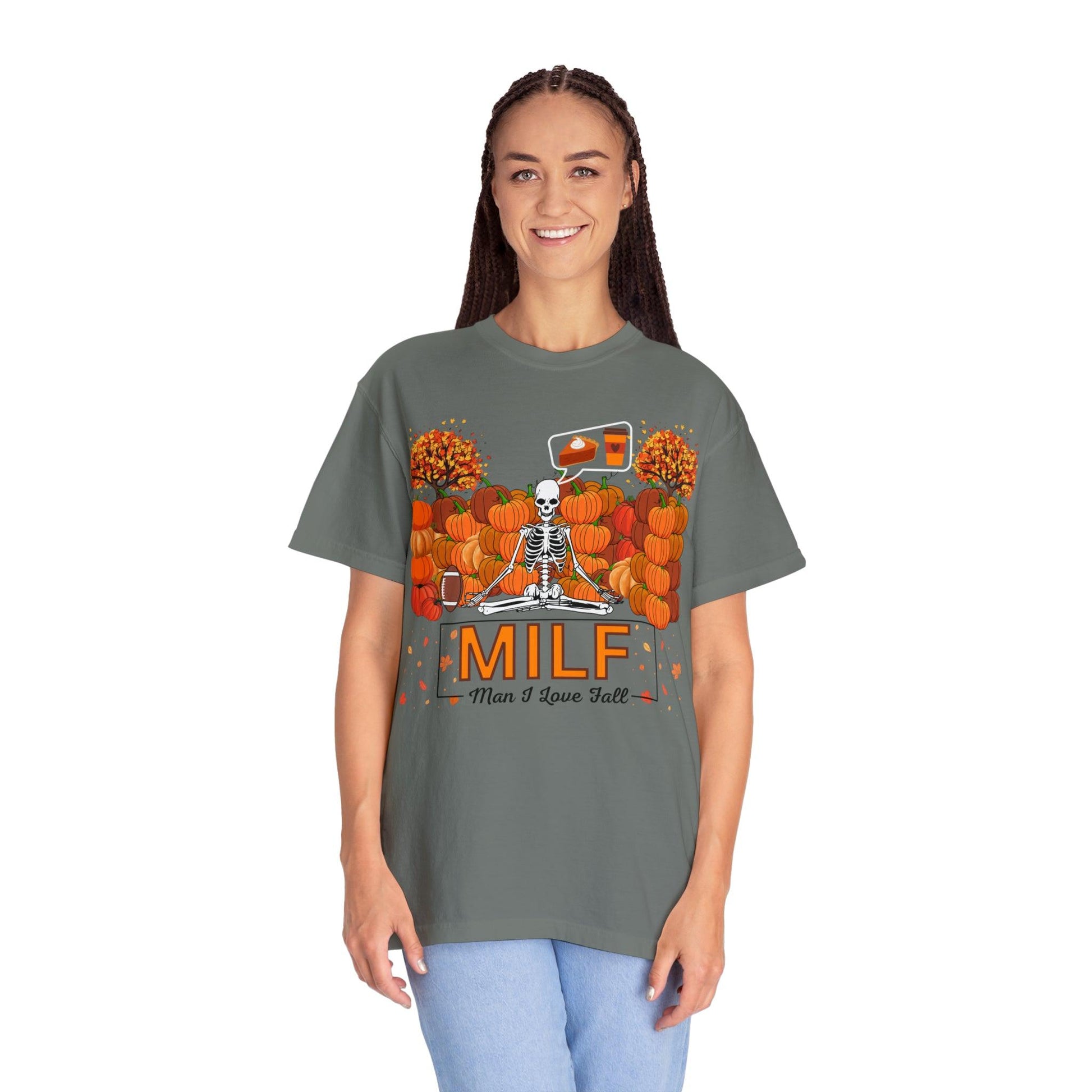 MILF Man I love Fall Gift for Fall Funny Fall Shirts Gift Pumpkin Comfort Colors Shirt - Giftsmojo