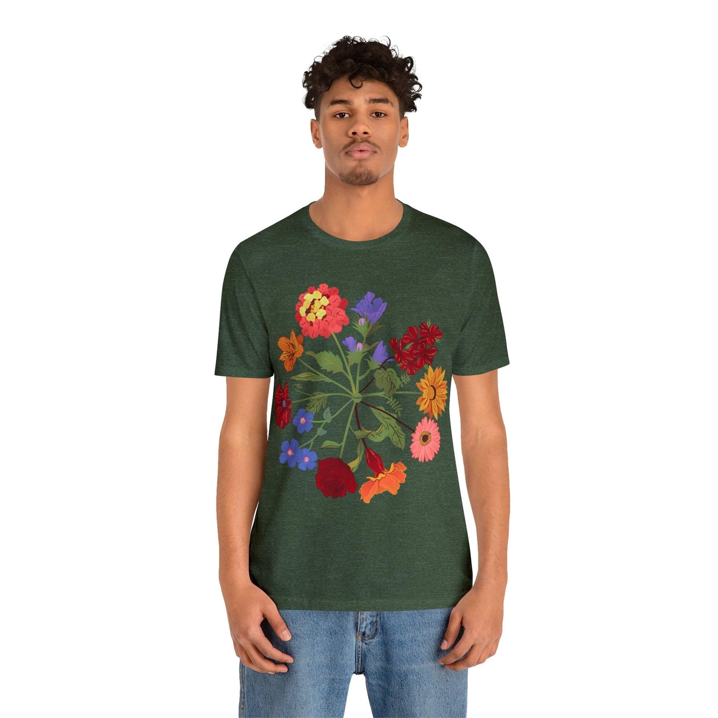 Wildflower Tshirt, Flower Shirt, Types of Flowers Shirt, Floral Tshirt, Gift for Women, Ladies Shirts Best Friend Gift, Plant Mom Nature Tee