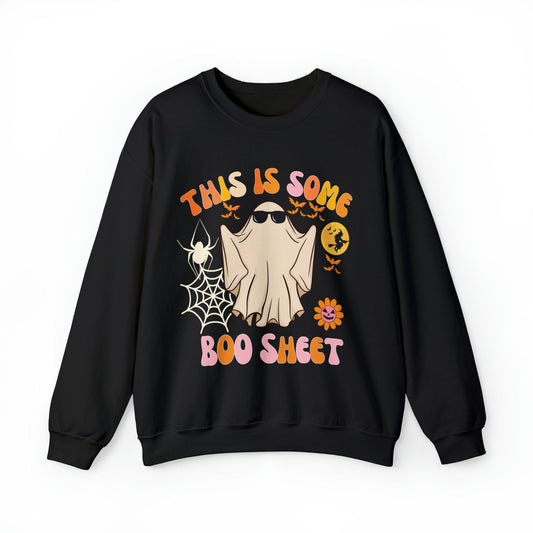 This Is Some Boo Sheet Ghost Sweatshirt Cute Ghost Sweatshirt Boo Ghost Sweatshirt Gift Shirt Funny Halloween Shirt Spooky Season Shirt - Giftsmojo