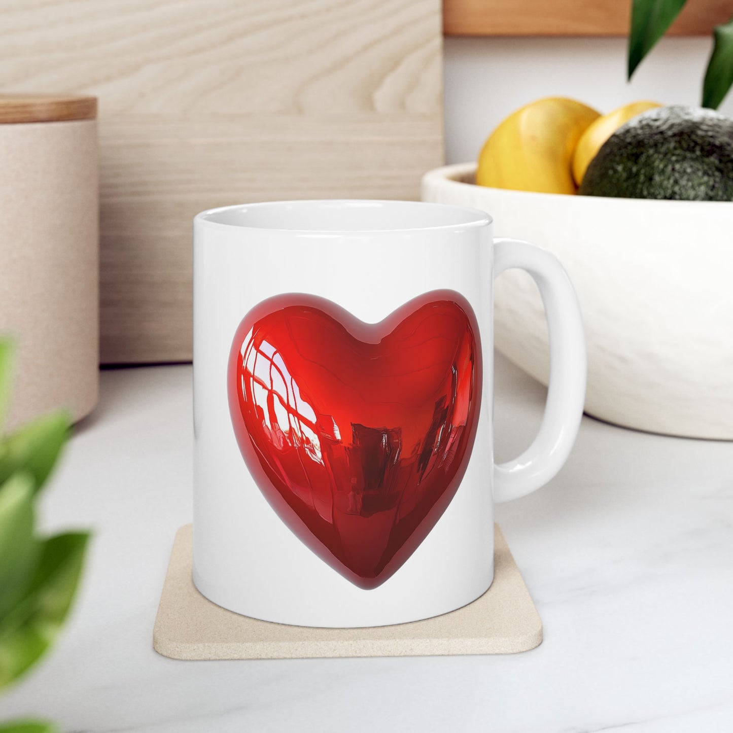 Mug Love Heart Coffee Cup 11oz 15oz