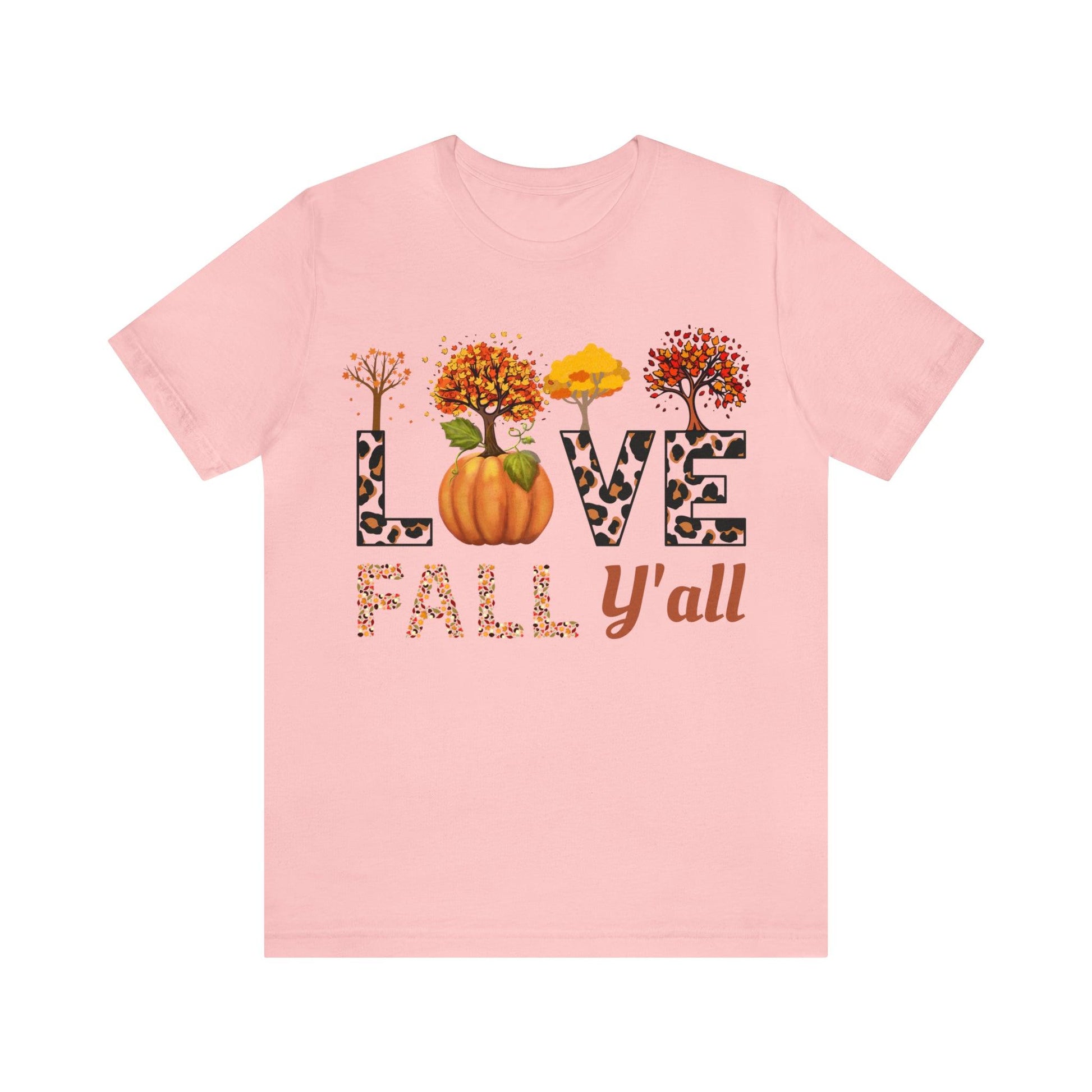 Leopard Print Love Fall Y'all, Fall shirt, Fall lover gift - Giftsmojo