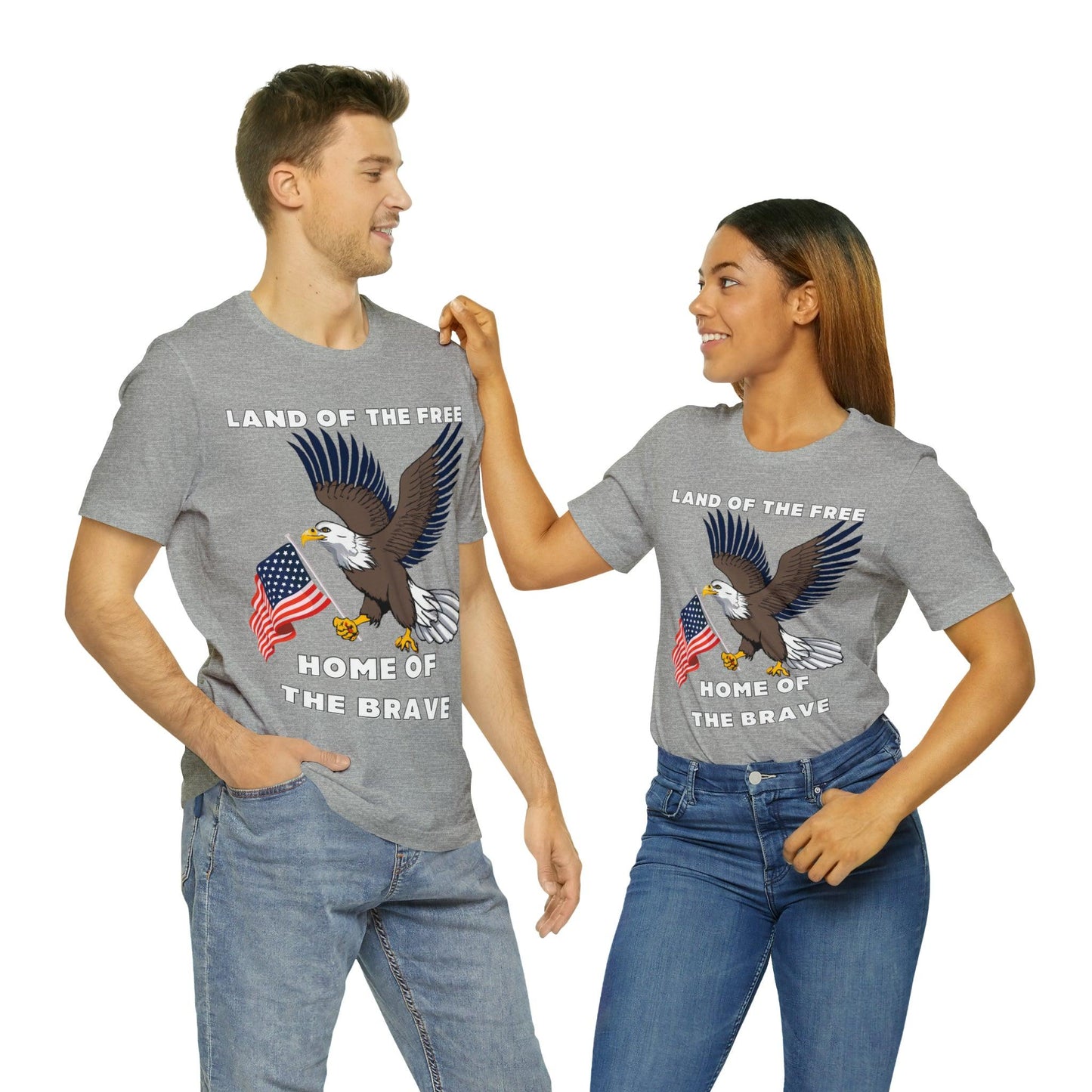 Celebrate Independence Day with Patriotic Shirts: Land of the free, Home of the Brave Shirt for Women and Men - Giftsmojo