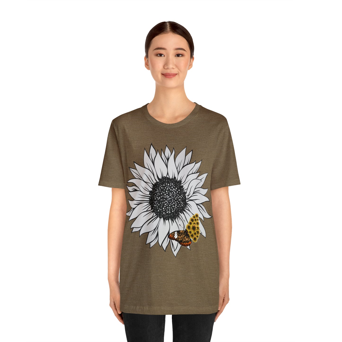 Flower Shirt, Sunflower Shirt, Floral Tee Shirt, Garden Shirt, Womens Fall Summer Shirt Sunshine Tee, Gift for Gardener, Nature love shirt