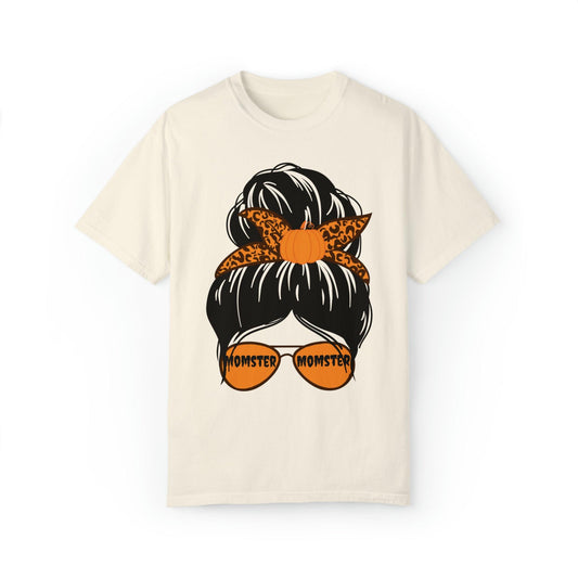 Leopard Print Retro Halloween Tshirt, Momster Shirt, Vintage Shirt Halloween Shirt Comfort color - Giftsmojo
