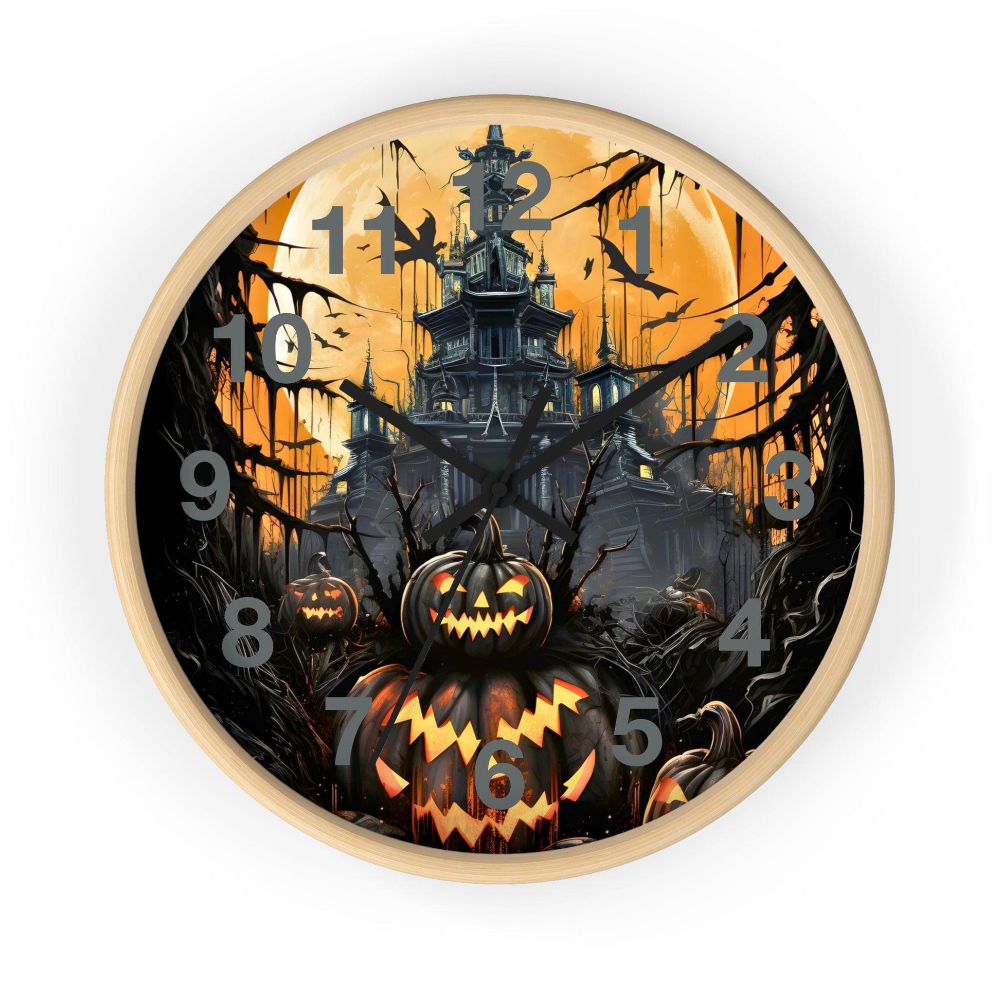 Halloween Ghost Wall Clock Halloween Wall Clocks Halloween Clock Fall Clock Halloween Decor - Giftsmojo