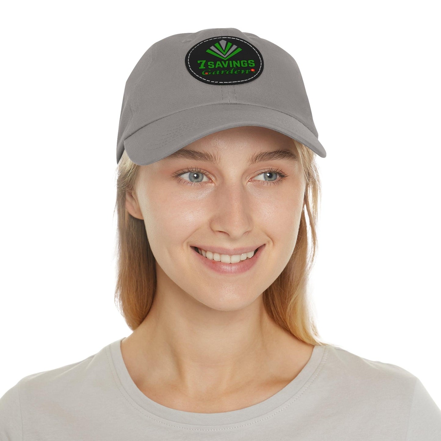 7savings Dad Hat with Leather Patch (Round) Plant lover hat