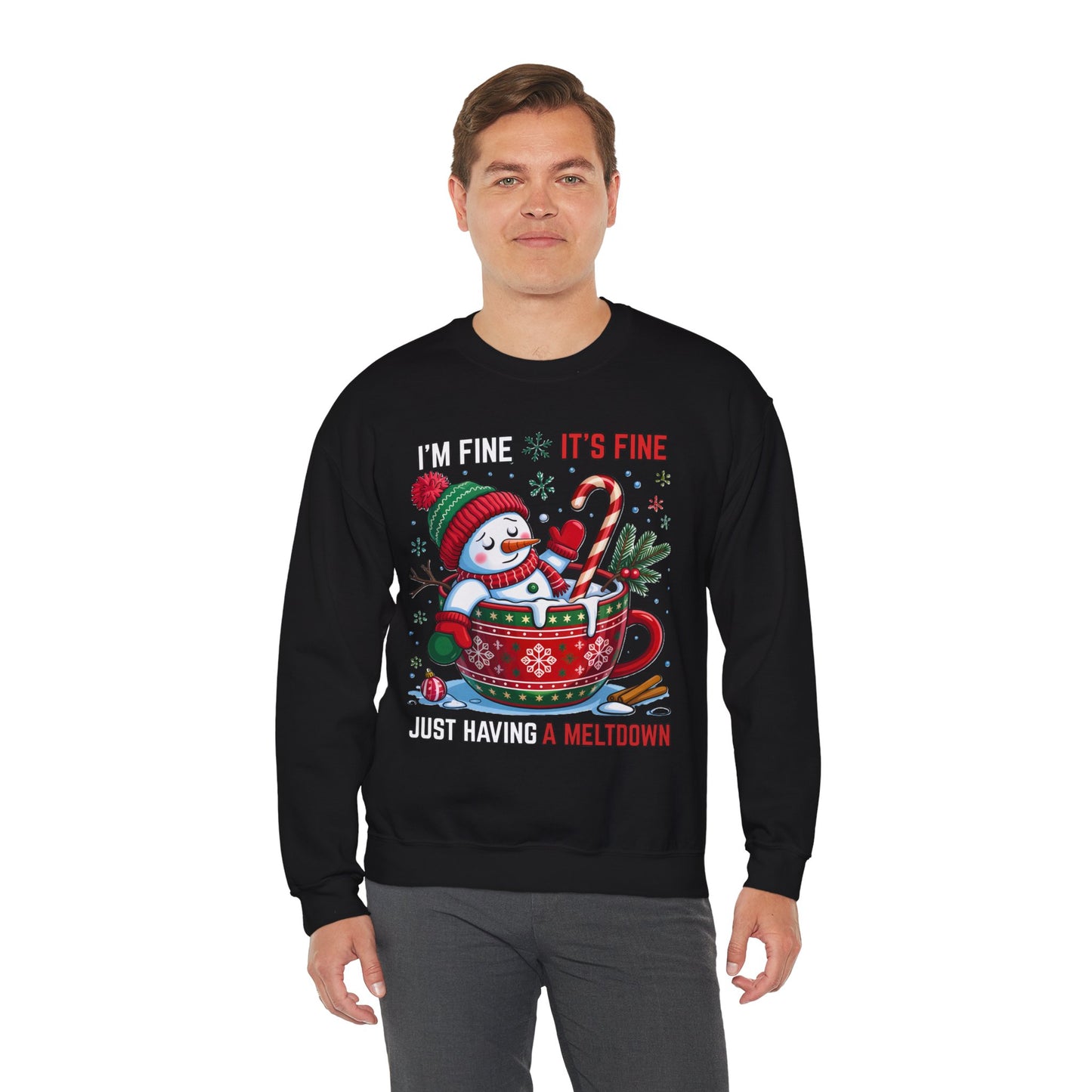 I’m Fine It’s Fine Christmas Sweatshirt – GiftsMojo