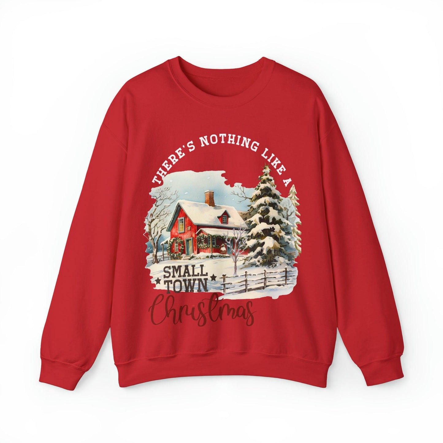 There's Nothing Like A Small Town Christmas Sweatshirt Christmas on The Farm Sweatshirt Mooey Christmas Farm Sweatshirt Christmas Sweater Trendy Christmas Shirt Farmers - Giftsmojo