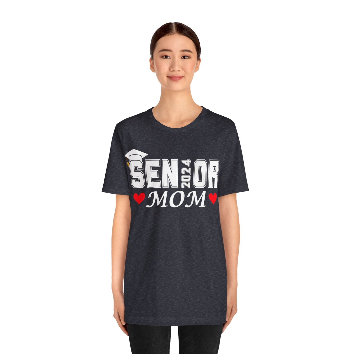 Senior Mom Class of 2024 T-Shirt Pink, Proud Senior Mom Shirt Graduation 2024