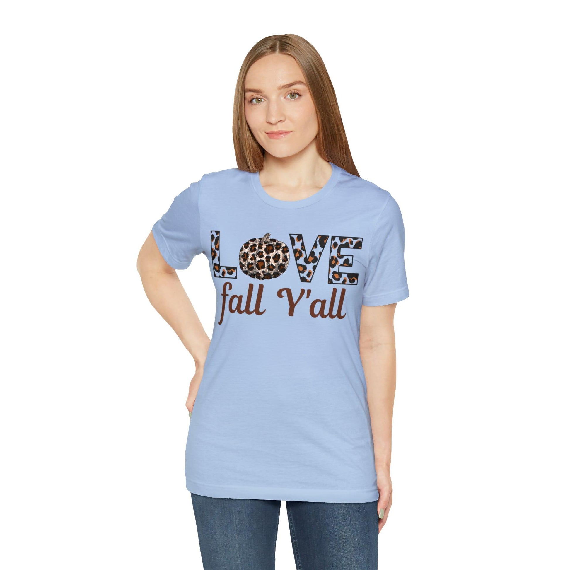 Leopard Print Love Fall Y'all Love Fall shirt Fall lover gift - Giftsmojo