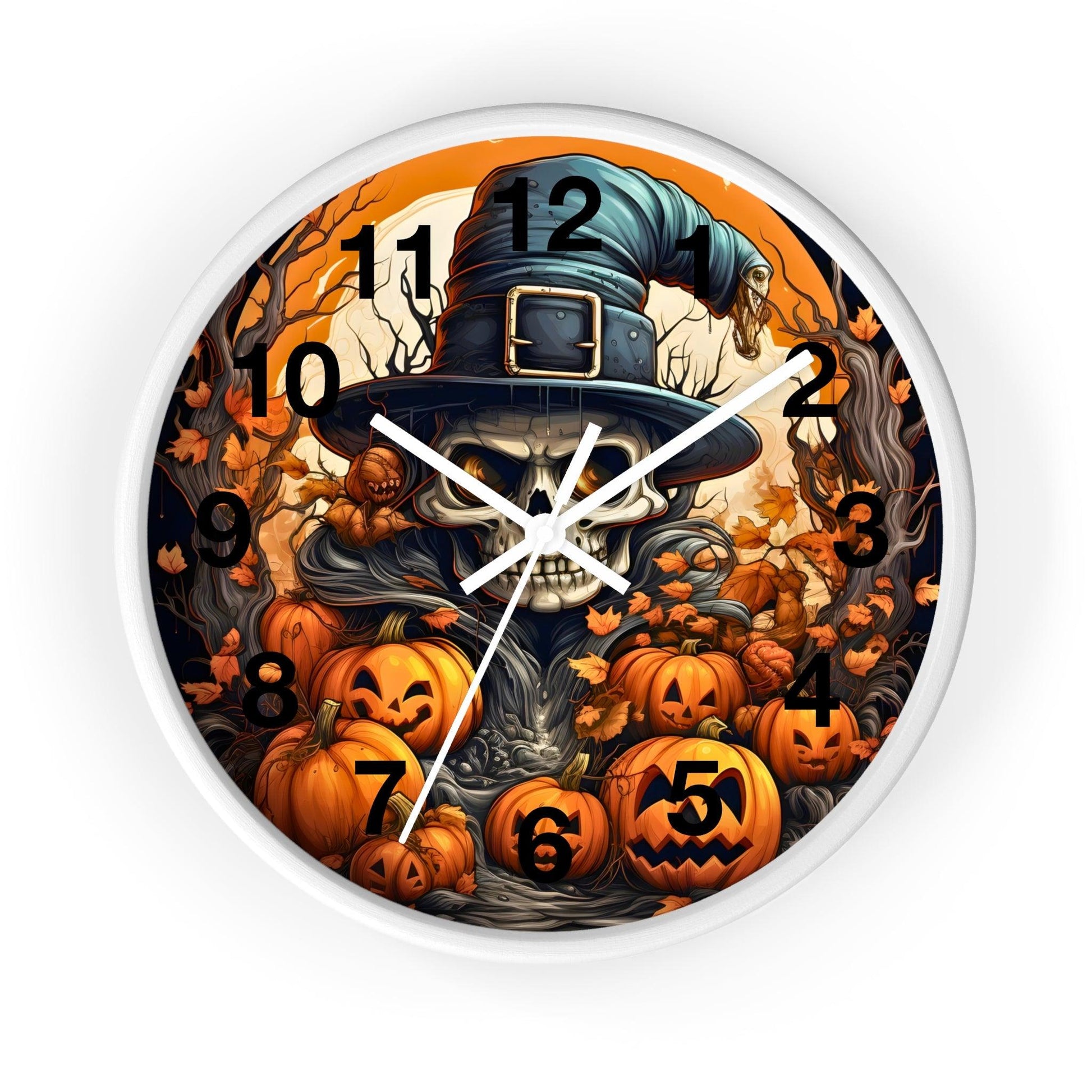 Halloween Ghost Wall Clock Halloween Wall Clocks Home Decor Halloween Clock Fall Clock Halloween Decor - Giftsmojo