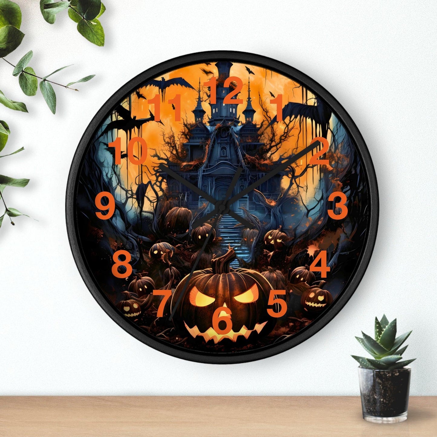 Halloween Ghost Wall Clock Halloween Wall Clocks Halloween Clock Fall Clock Halloween Decor