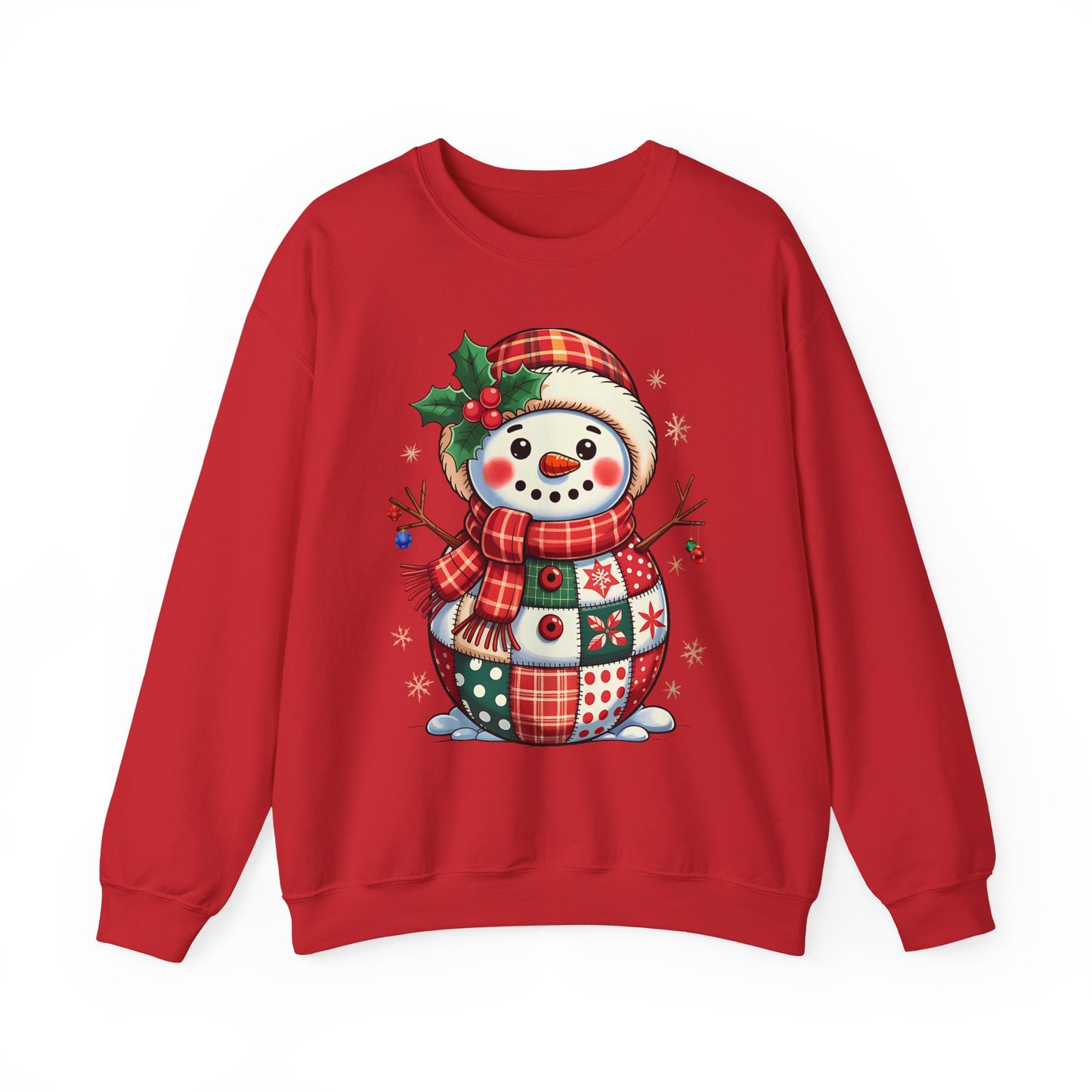 Patchwork Snowman Sweatshirt