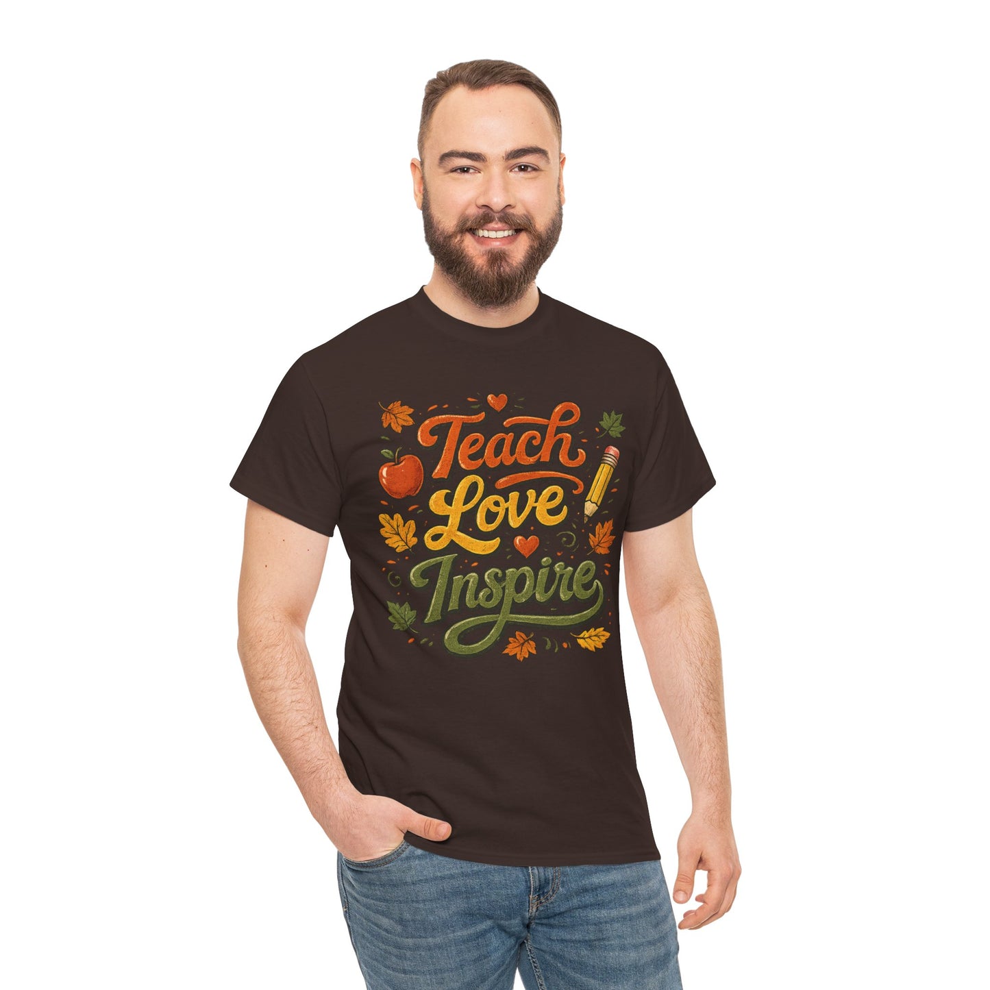 Teach Love Inspire T‑Shirt — Autumn Teacher Appreciation Tee