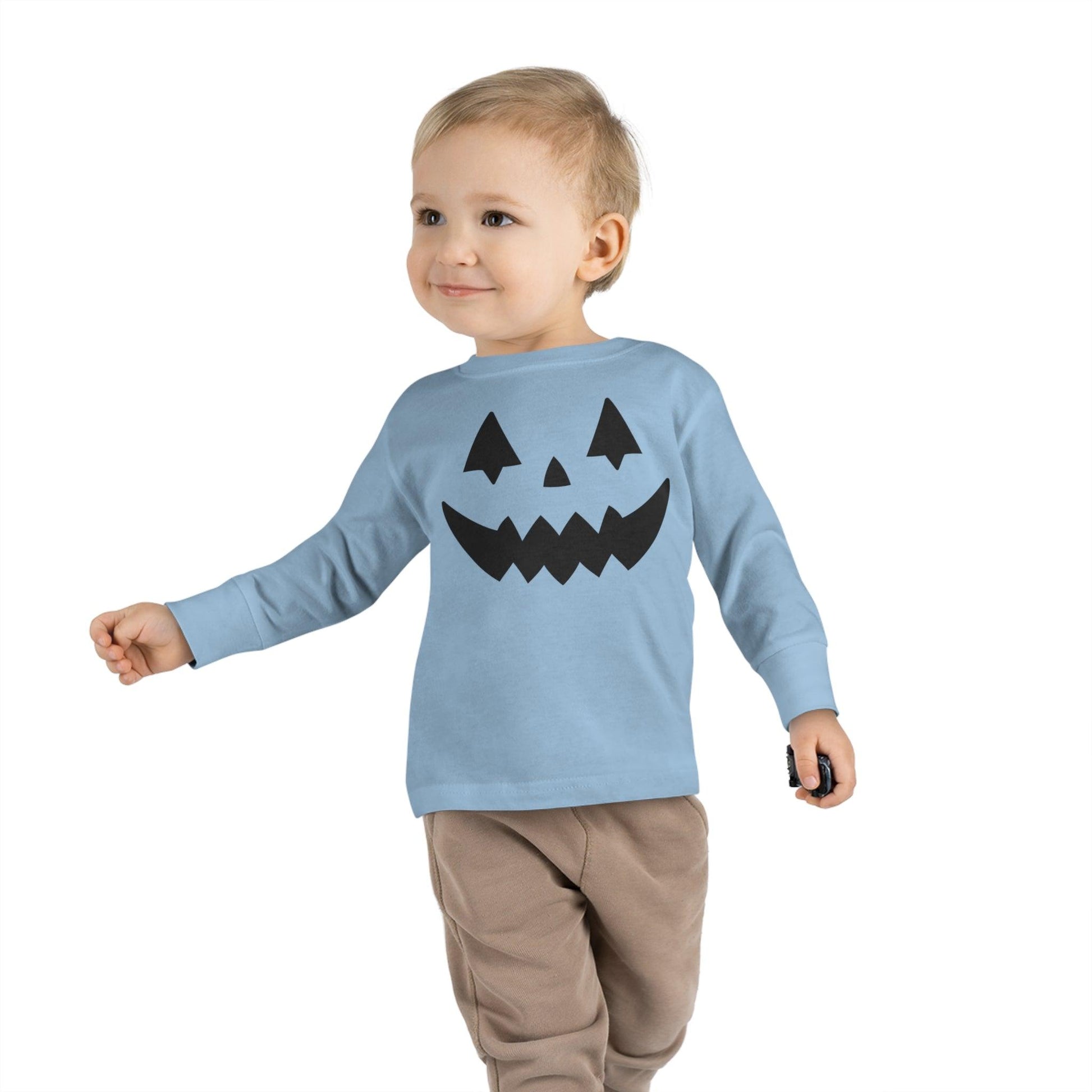 Kids scary Faces Halloween Pumpkin Face Shirt Kids Jack O Lantern Shirt Kids Halloween Shirt Kids Long Sleeve Trick or Treat Outfit for Halloween - Giftsmojo