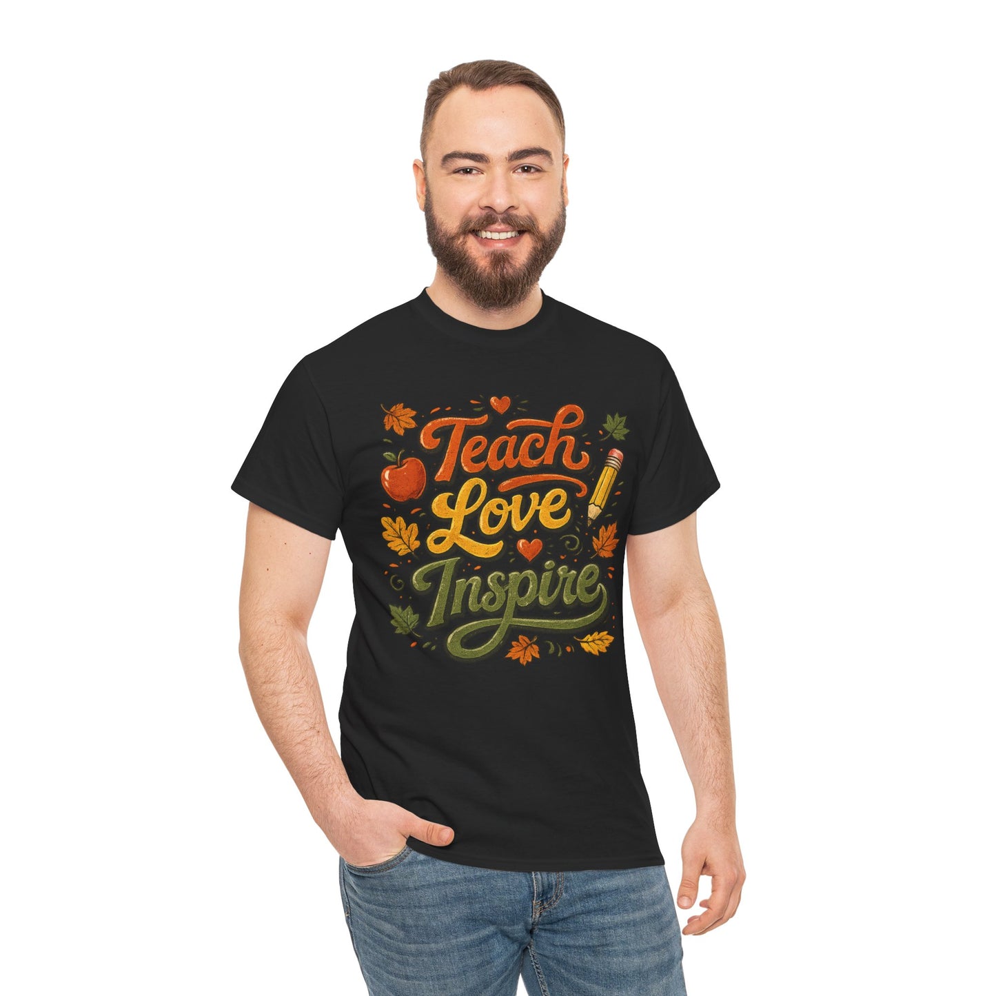 Teach Love Inspire T‑Shirt — Autumn Teacher Appreciation Tee
