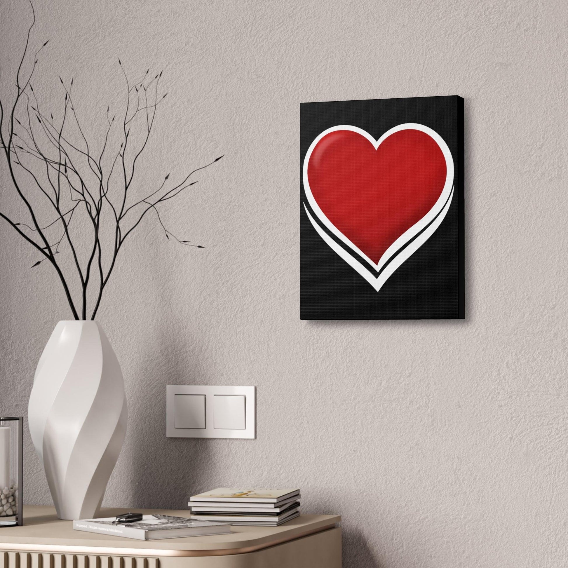 Heart Canvas, gift for mom, gift for her, gift for girlfriend, home decor gift, valentine gift, - Giftsmojo