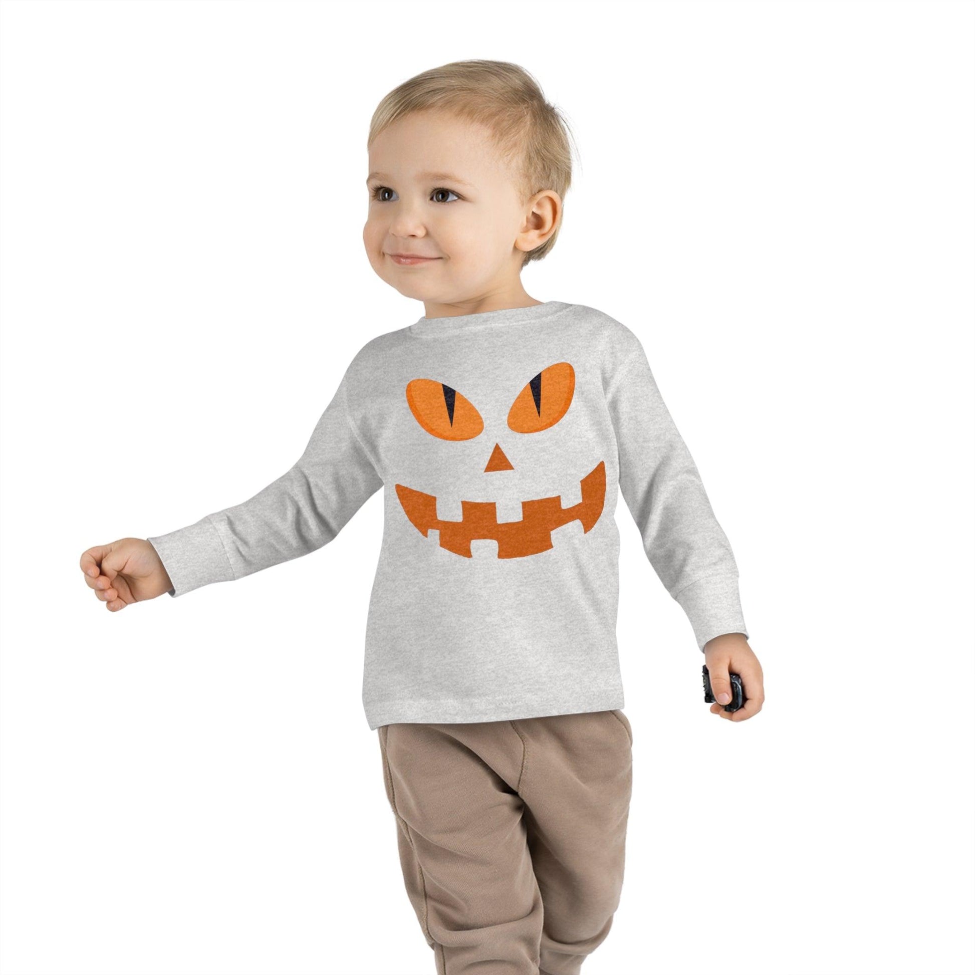 Kids Jack O Lantern Shirt Kids Halloween Pumpkin Face Shirt Kids Halloween Shirt Kids Long Sleeve Trick or Treat Outfit for Halloween - Giftsmojo