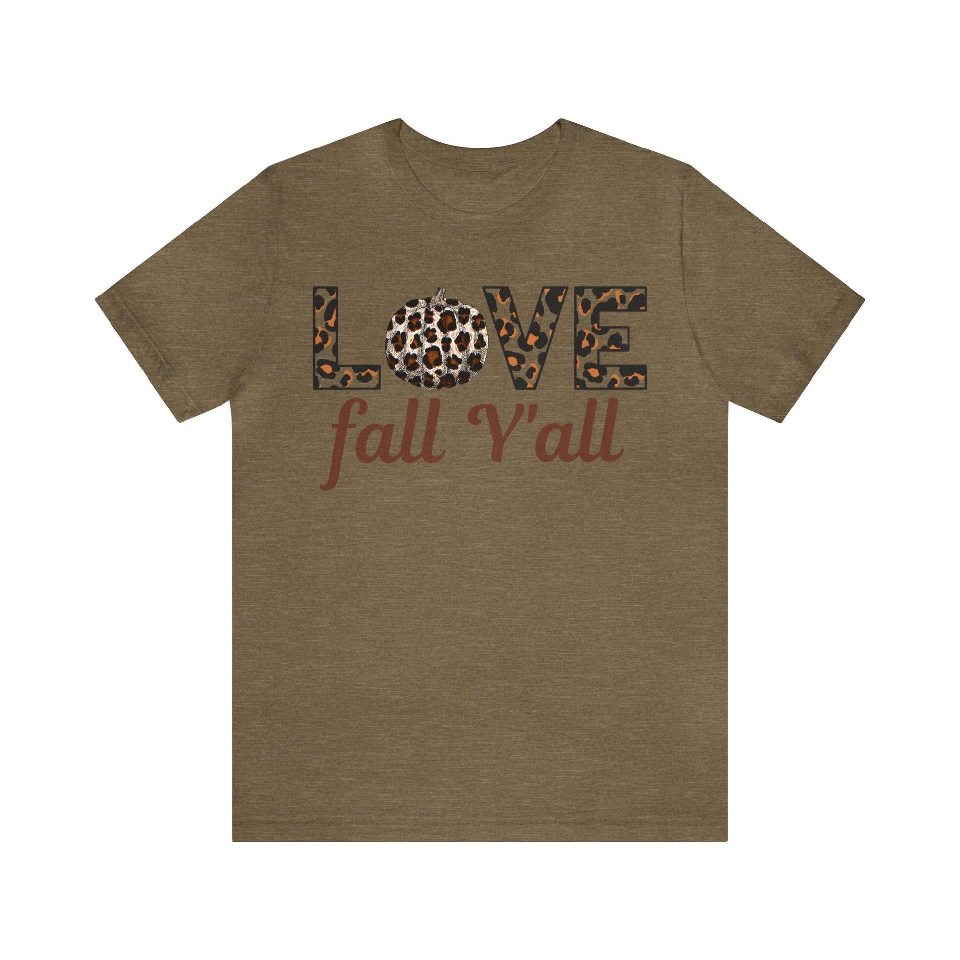 Leopard Print Love Fall Y'all Love Fall shirt Fall lover gift - Giftsmojo