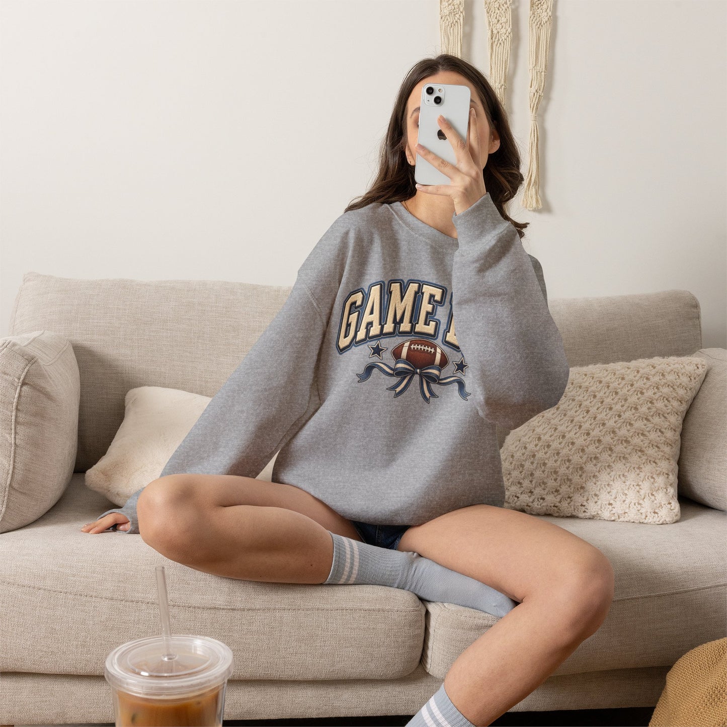 Game Day Football Crewneck Sweatshirt