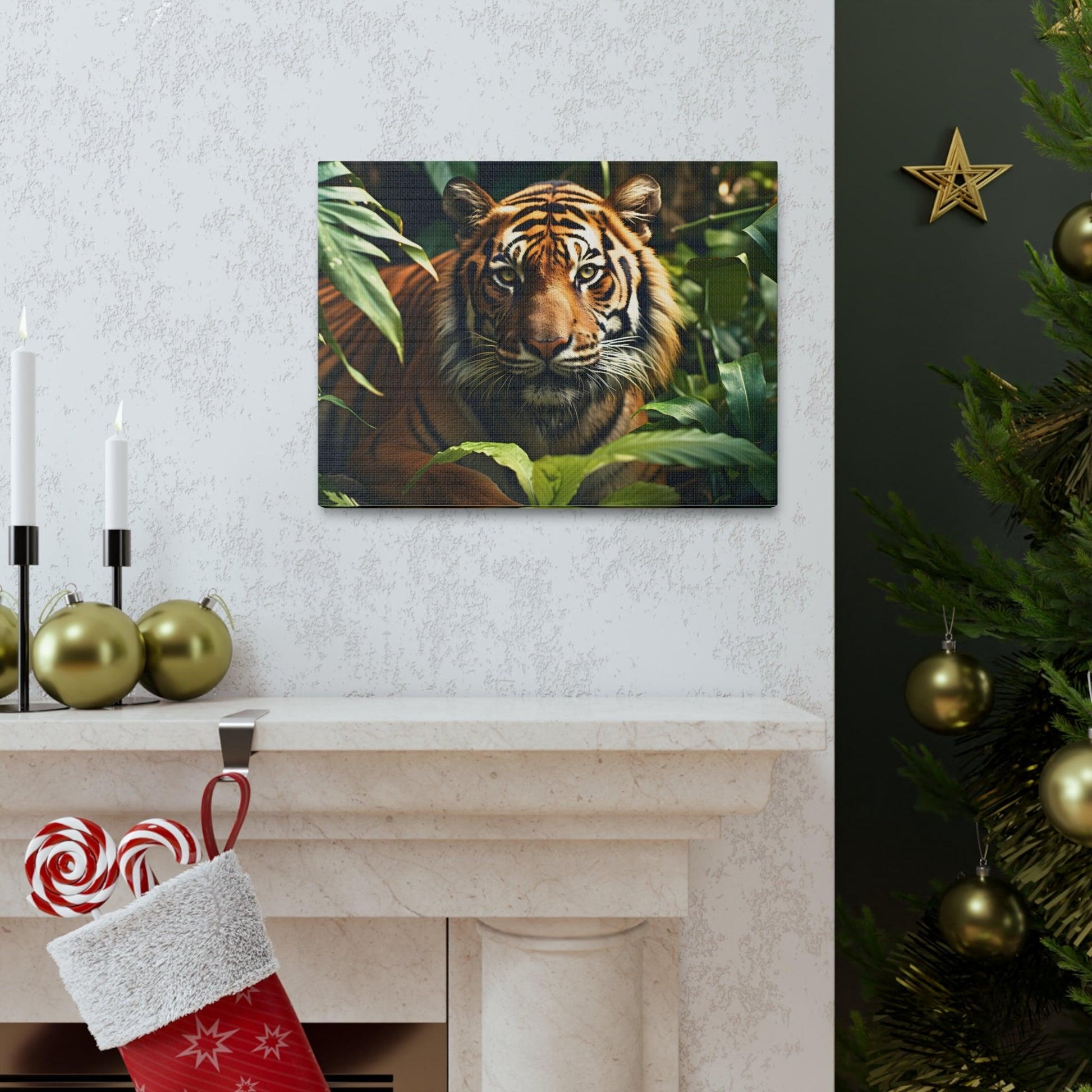 Tiger In Nature Art Canvas Gallery Wraps Tiger Print Large Canvas Art Animal Wall Art minimalist Wall Art Lover Gift - Giftsmojo