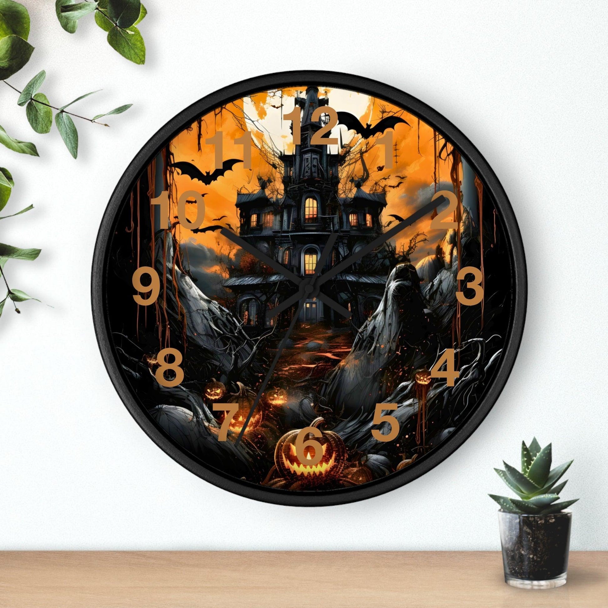 Halloween Ghost Wall Clock Halloween Wall Clocks Halloween Clock Fall Clock Halloween Decor Home decor - Giftsmojo