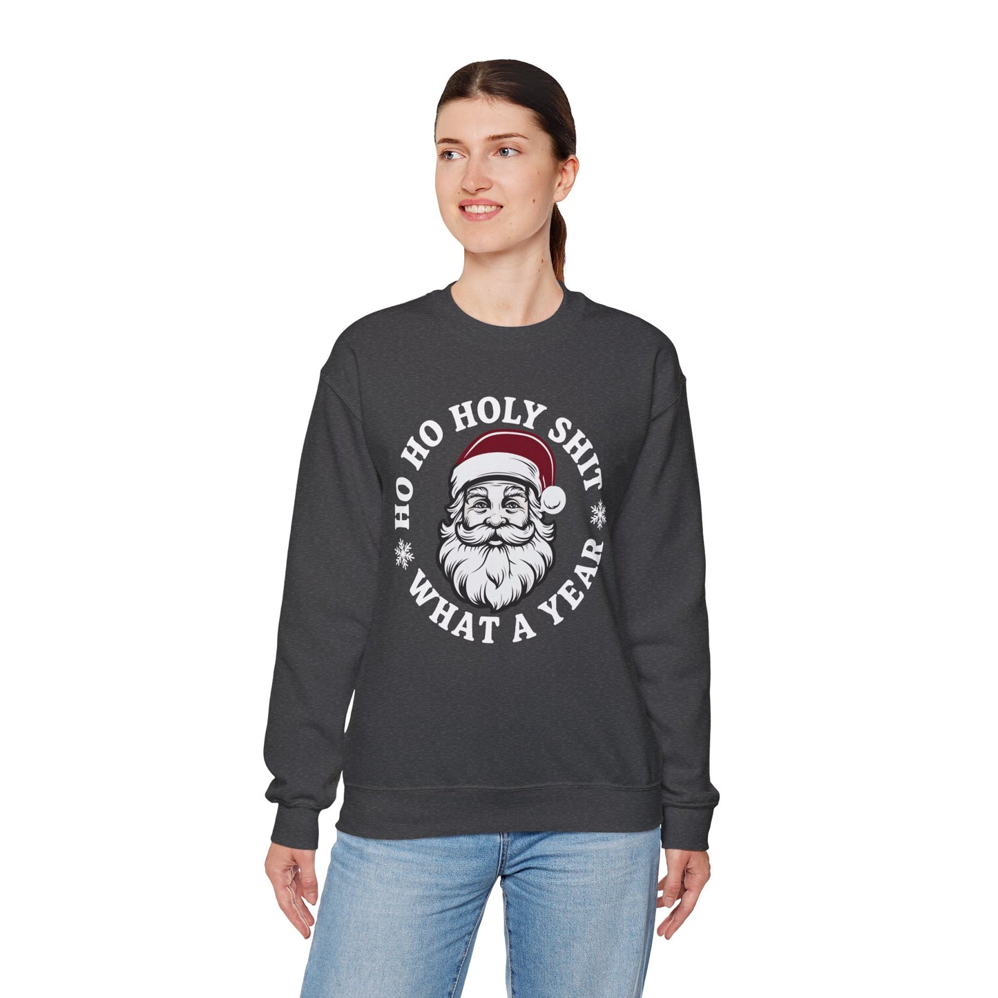 Ho Ho Holy Shit Christmas Sweatshirt Unisex Crew – GiftsMojo