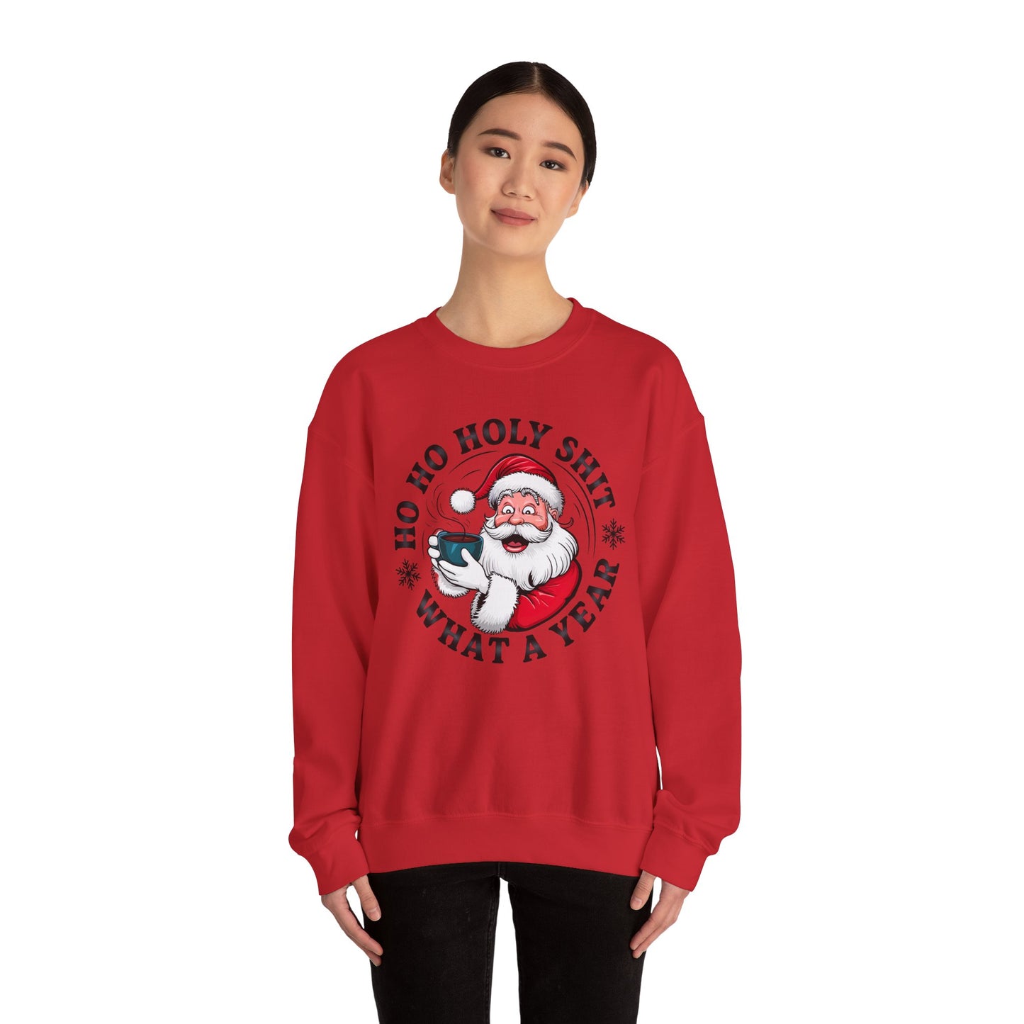 Ho Ho Holy Shit Christmas Sweatshirt Unisex Crew – GiftsMojo